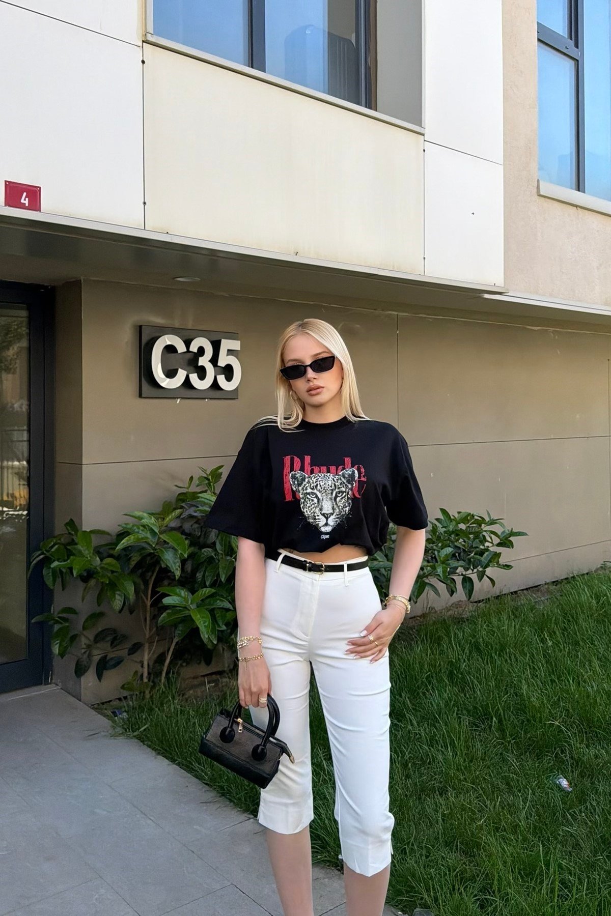 BİSİKLET YAKA BASKI DETAY TSHIRT