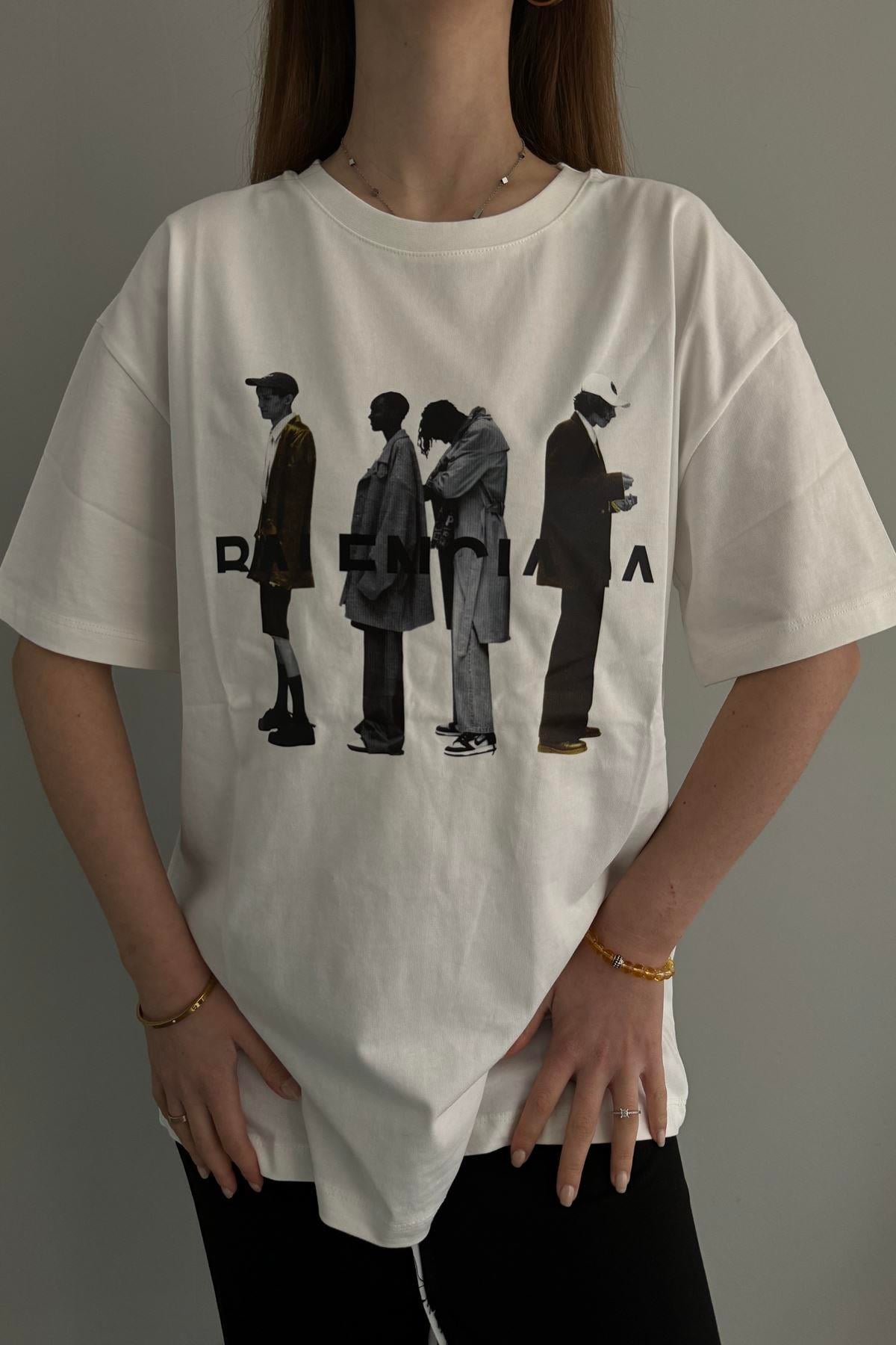 BİSİKLET YAKA BASKI DETAYLI TSHIRT