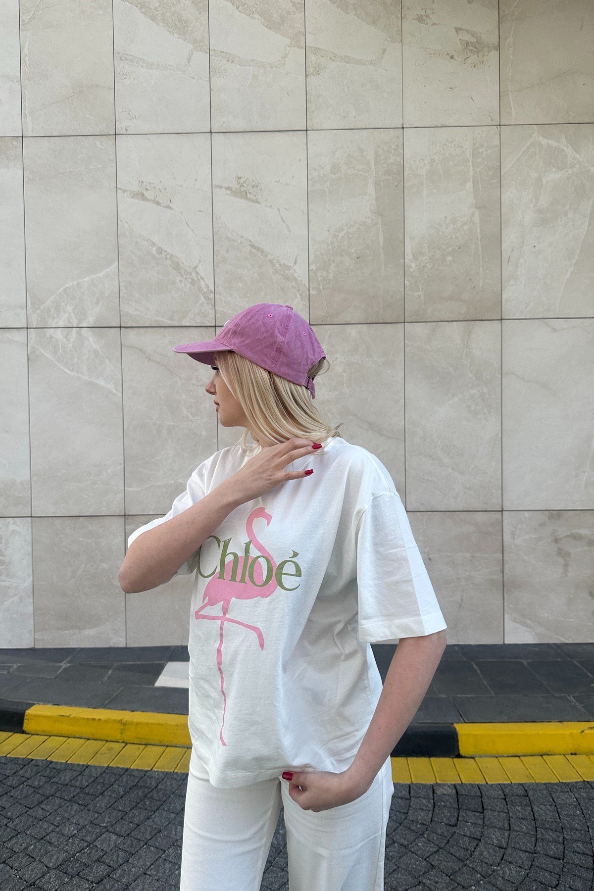 BİSİKLET YAKA BASKILI TSHIRT