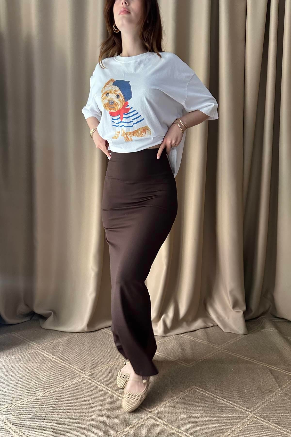 BİSİKLET YAKA BASKILI TSHIRT