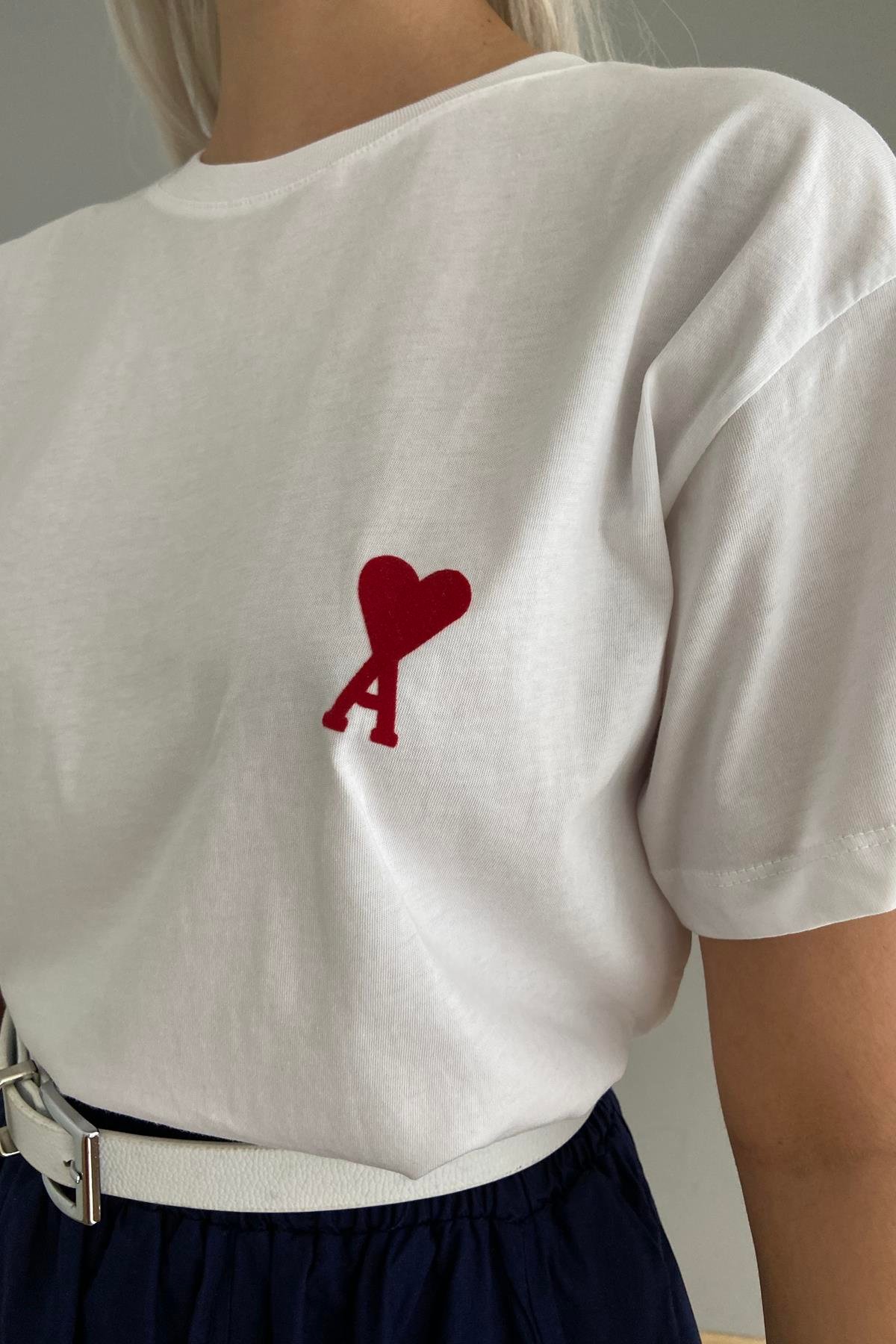 BİSİKLET YAKA BASKILI TSHIRT