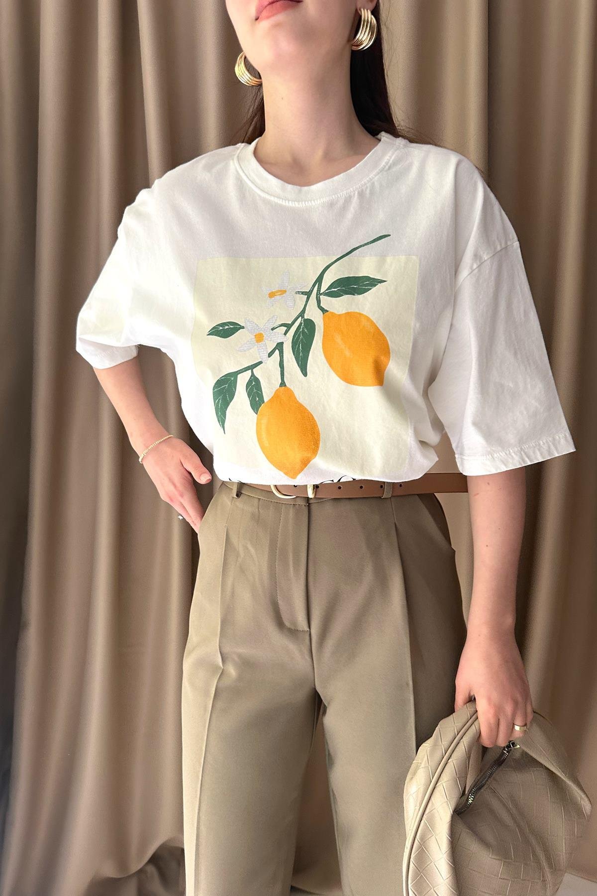 BİSİKLET YAKA BASKILI TSHIRT