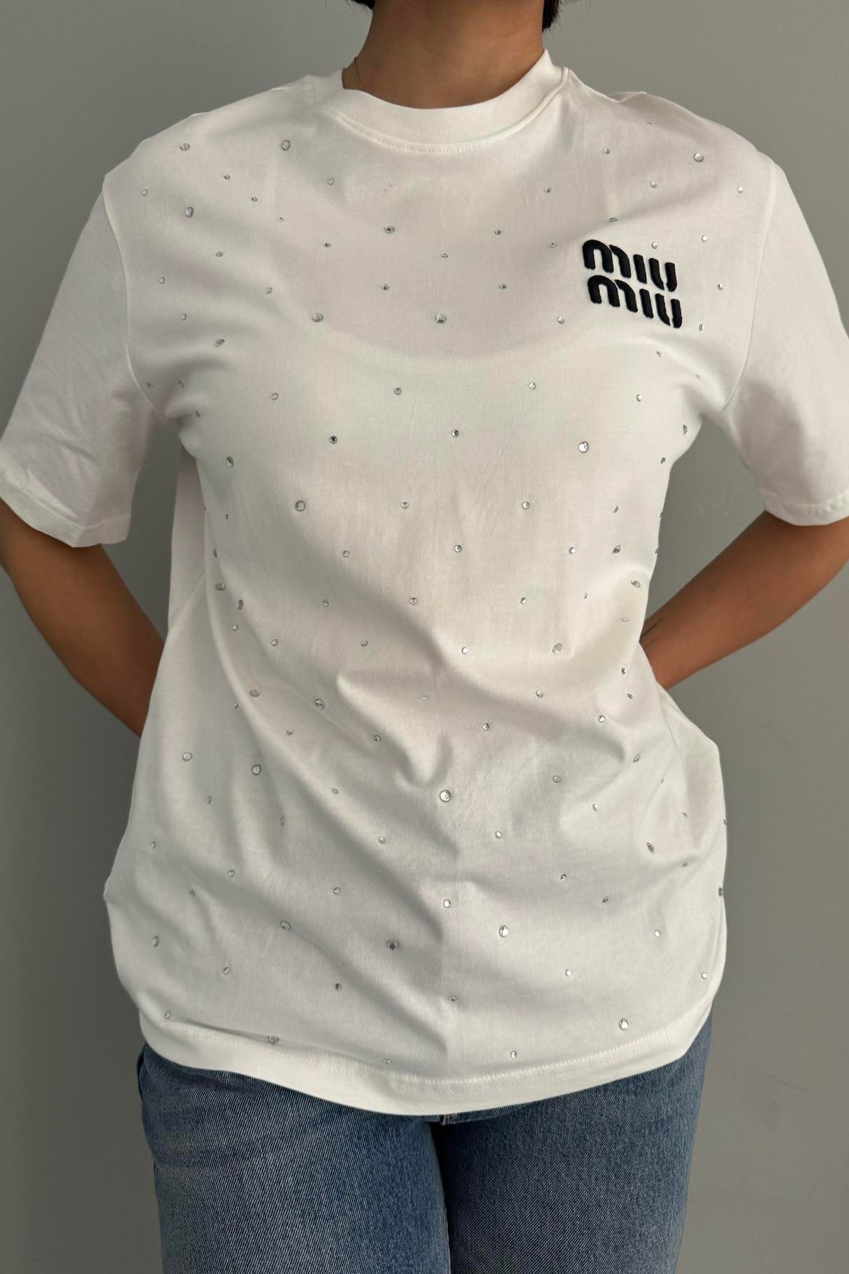 BİSİKLET YAKA BASKILI TSHIRT
