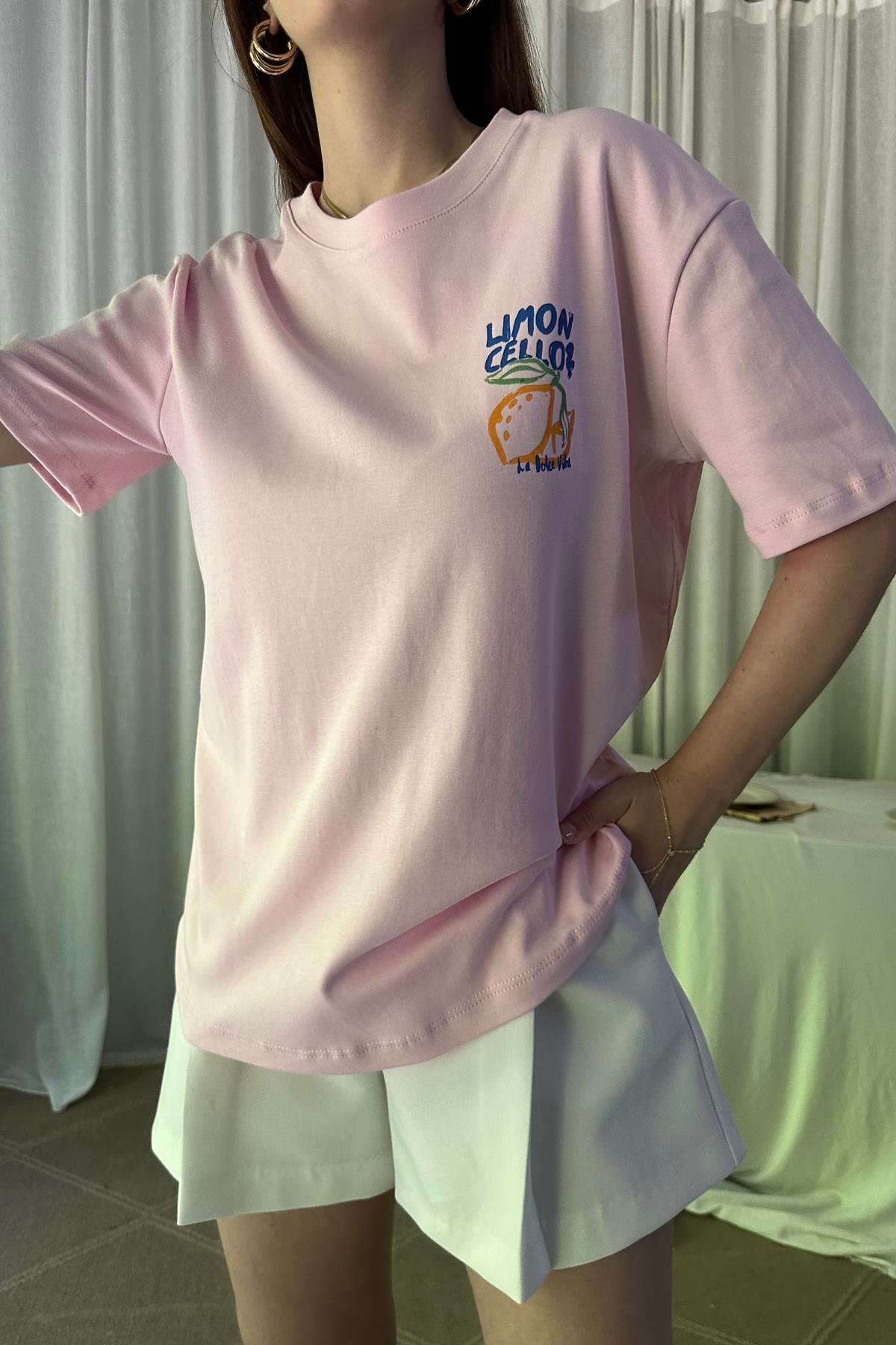 BİSİKLET YAKA BASKILI TSHIRT