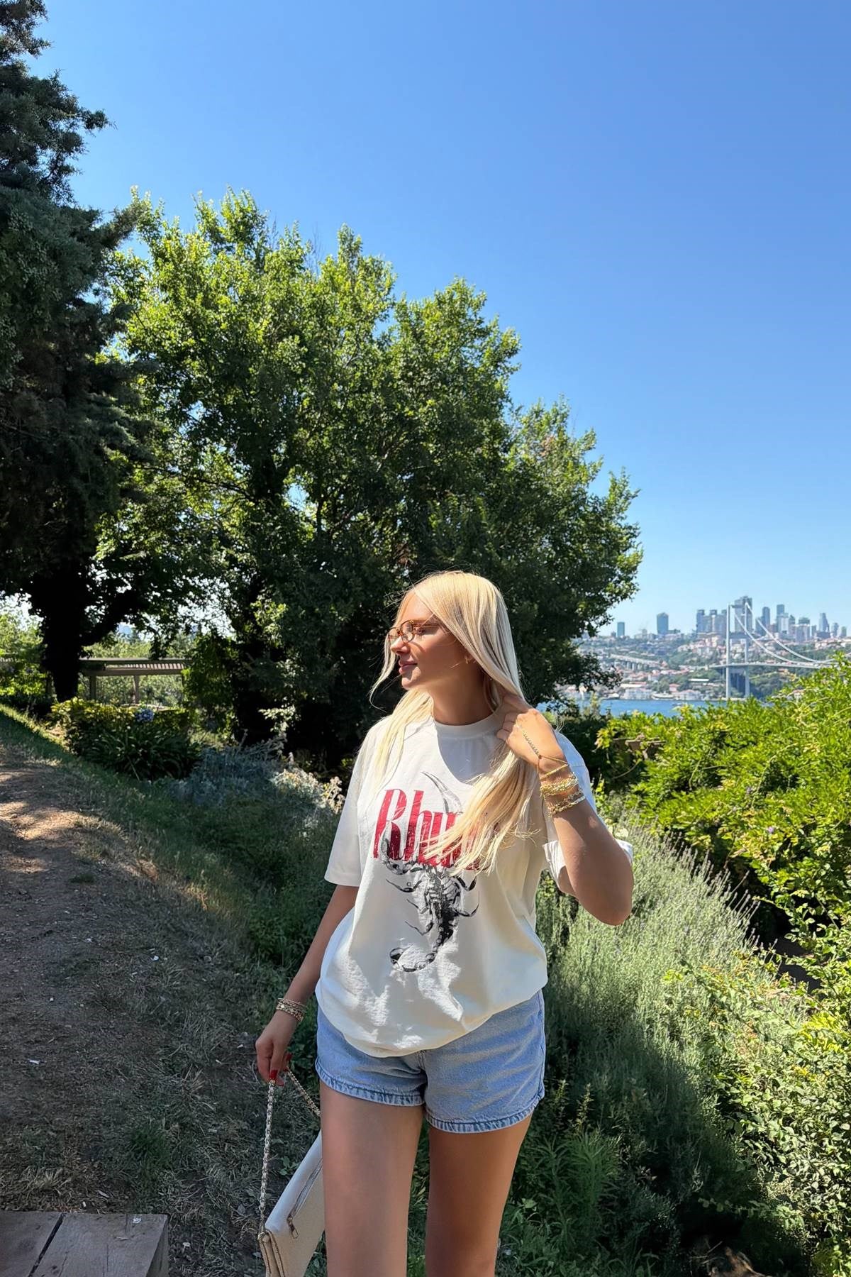 BİSİKLET YAKA BASKILI TSHIRT