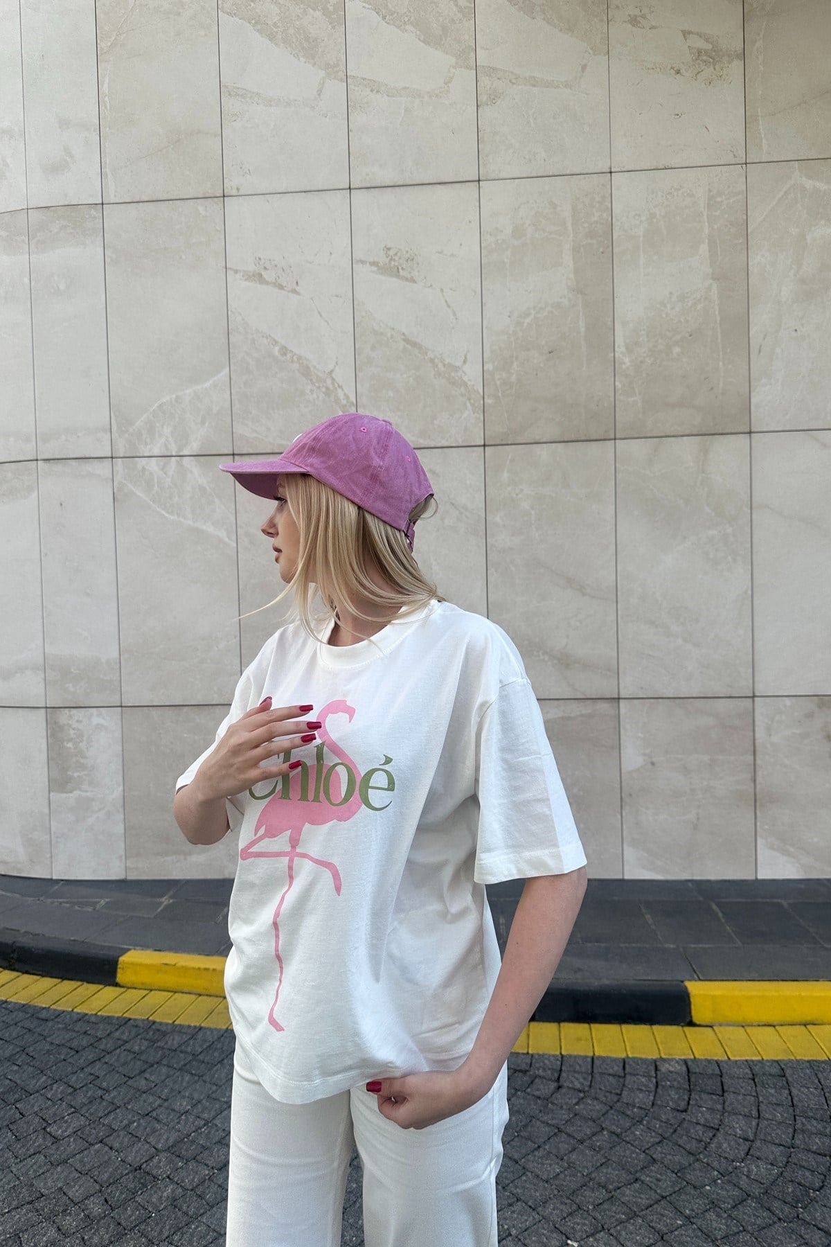 BİSİKLET YAKA BASKILI TSHIRT