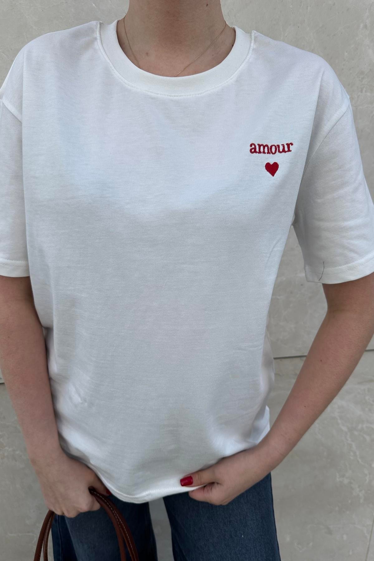 BİSİKLET YAKA BASKILI TSHIRT