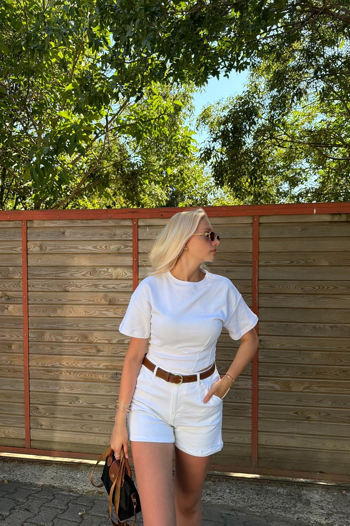 BİSİKLET YAKA CROP BLUZ