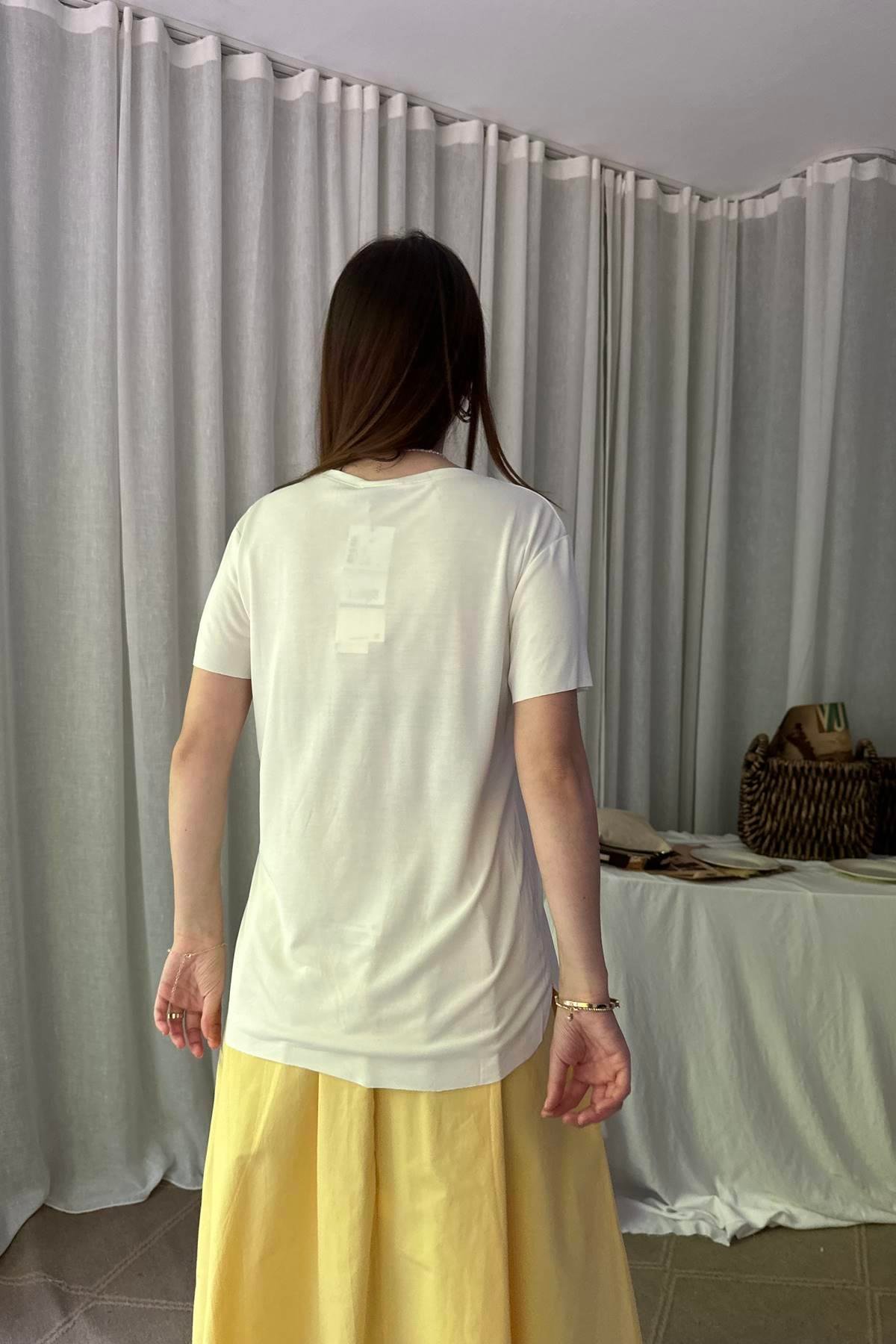 BİSİKLET YAKA DİKİŞSİZ MODAL TSHIRT