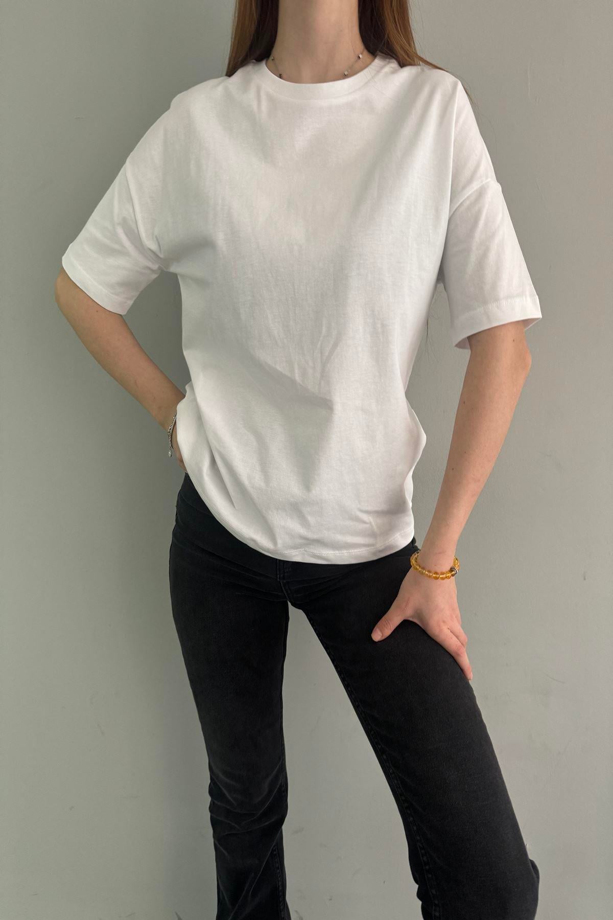 BİSİKLET YAKA DÜŞÜK OMUZ TSHIRT