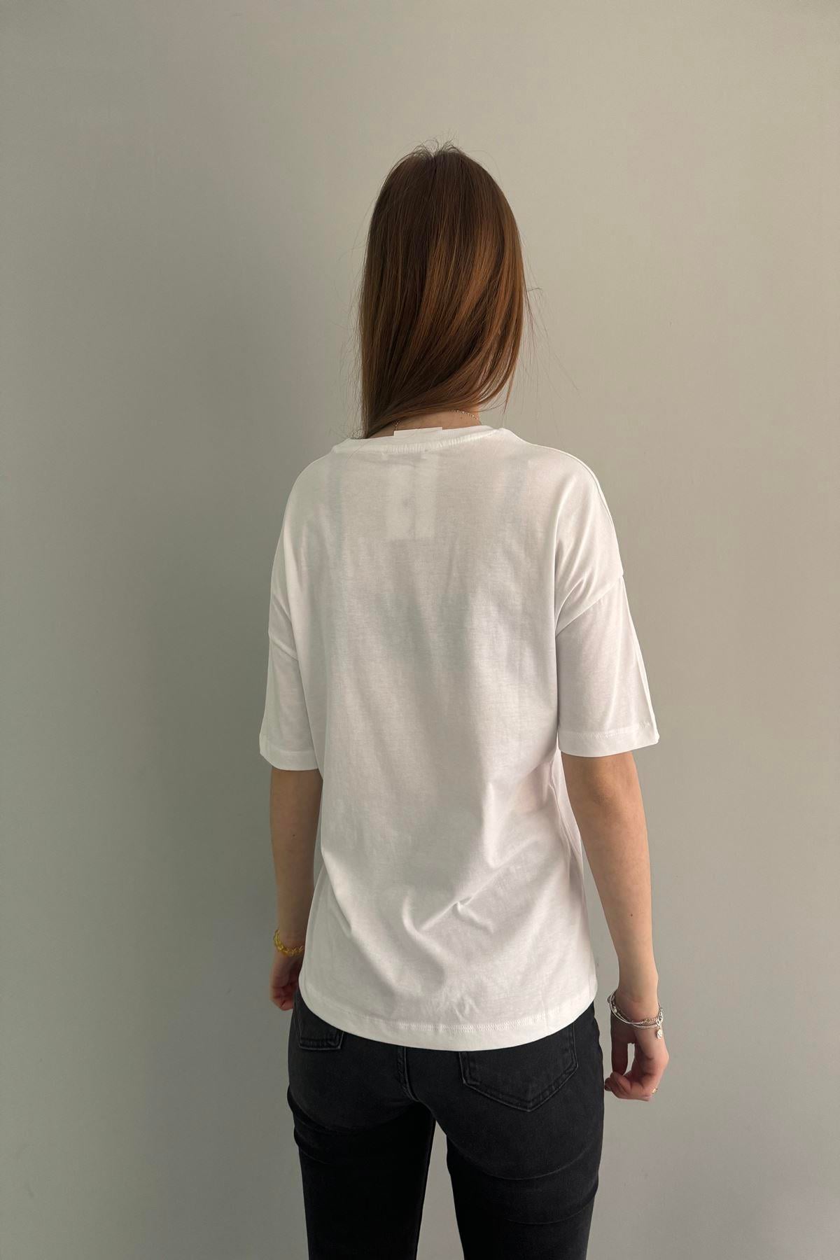 BİSİKLET YAKA DÜŞÜK OMUZ TSHIRT