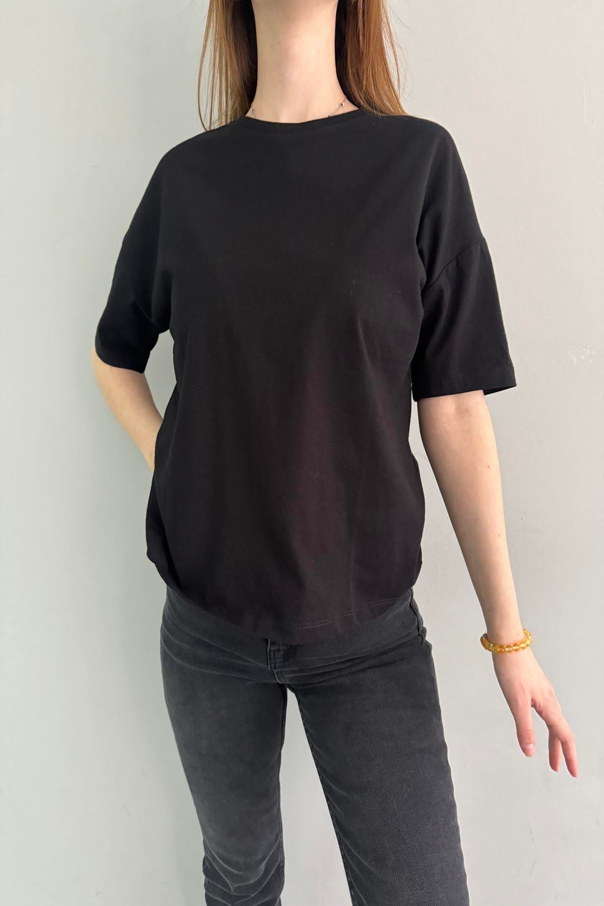 BİSİKLET YAKA DÜŞÜK OMUZ TSHIRT