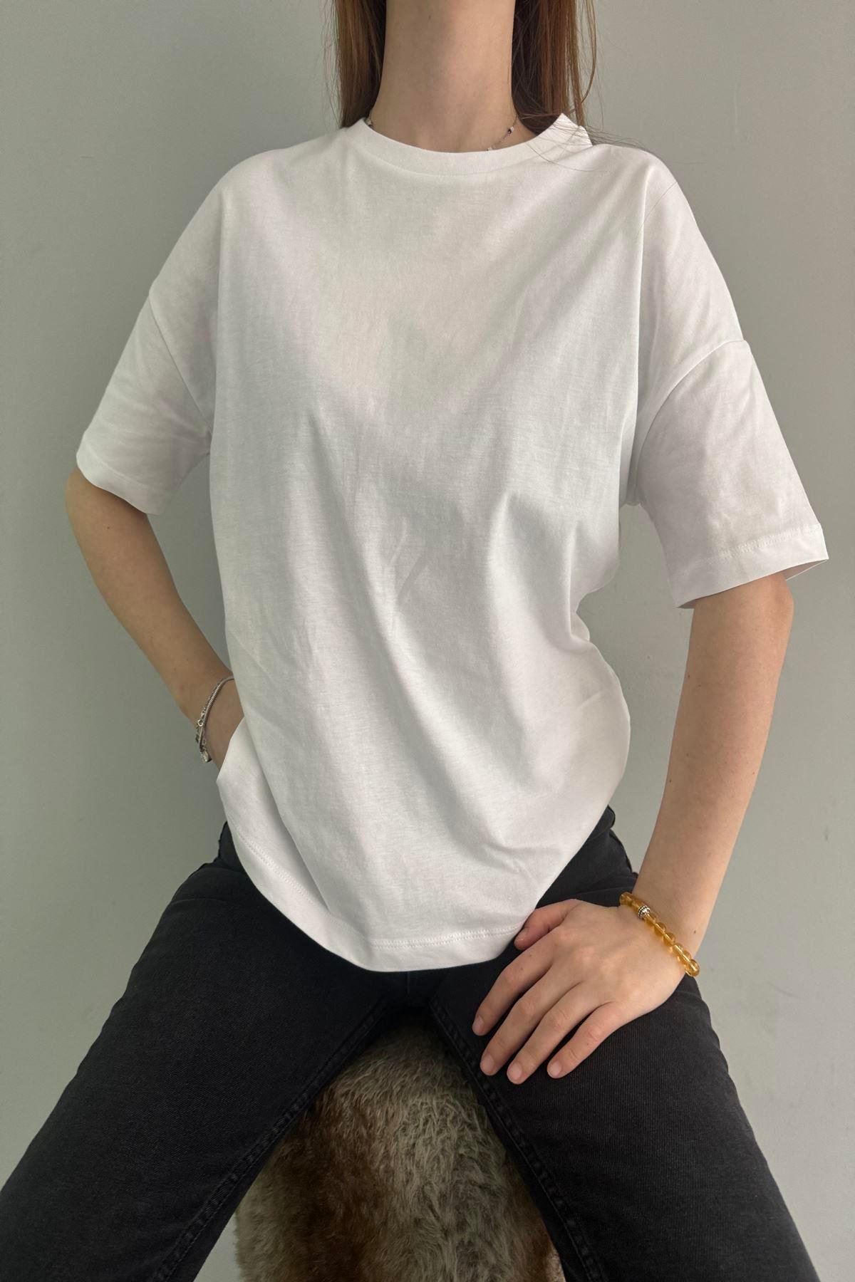 BİSİKLET YAKA DÜŞÜK OMUZ TSHIRT