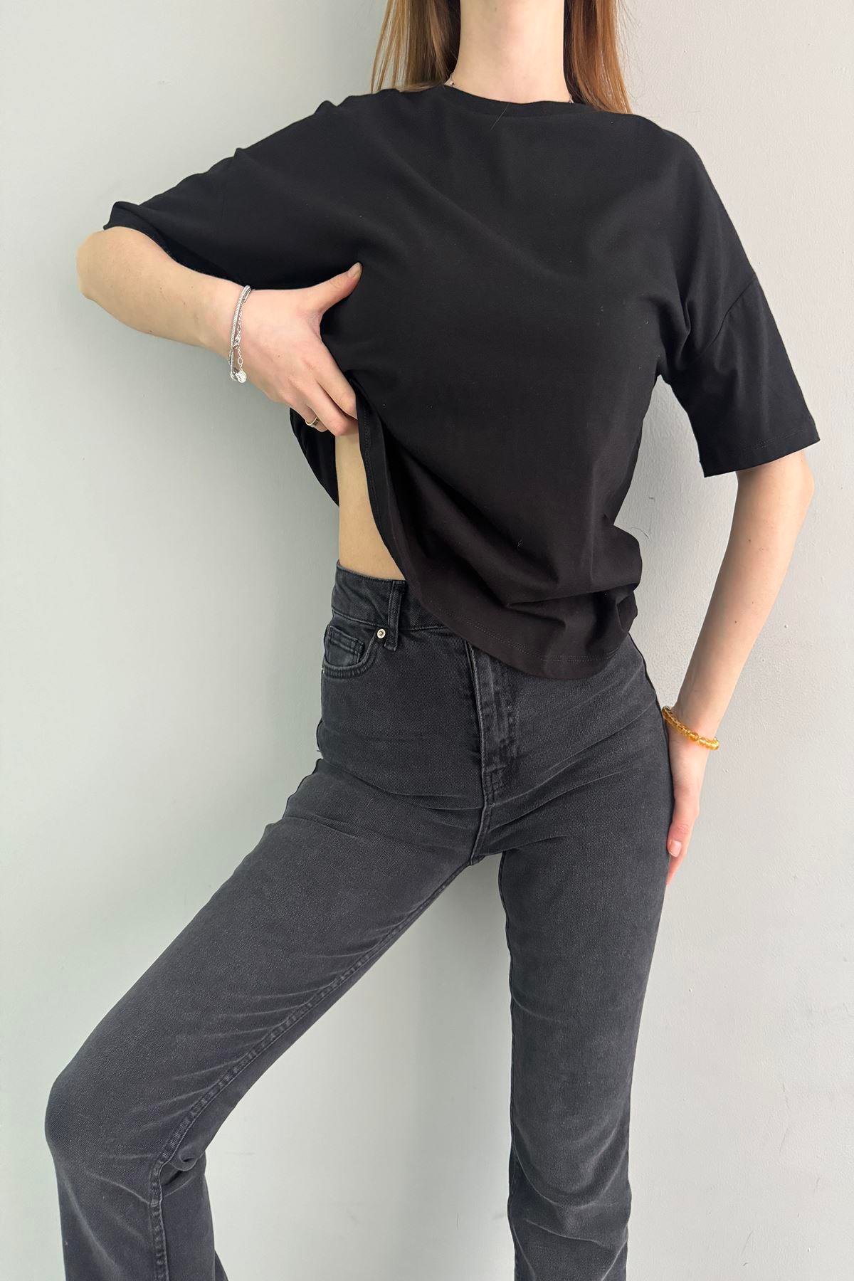 BİSİKLET YAKA DÜŞÜK OMUZ TSHIRT