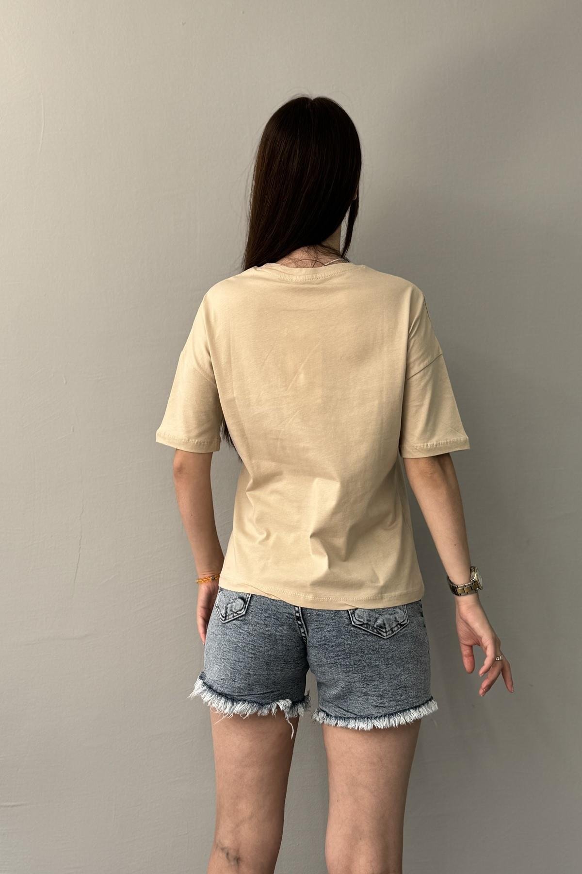 BİSİKLET YAKA DÜŞÜK OMUZ TSHIRT