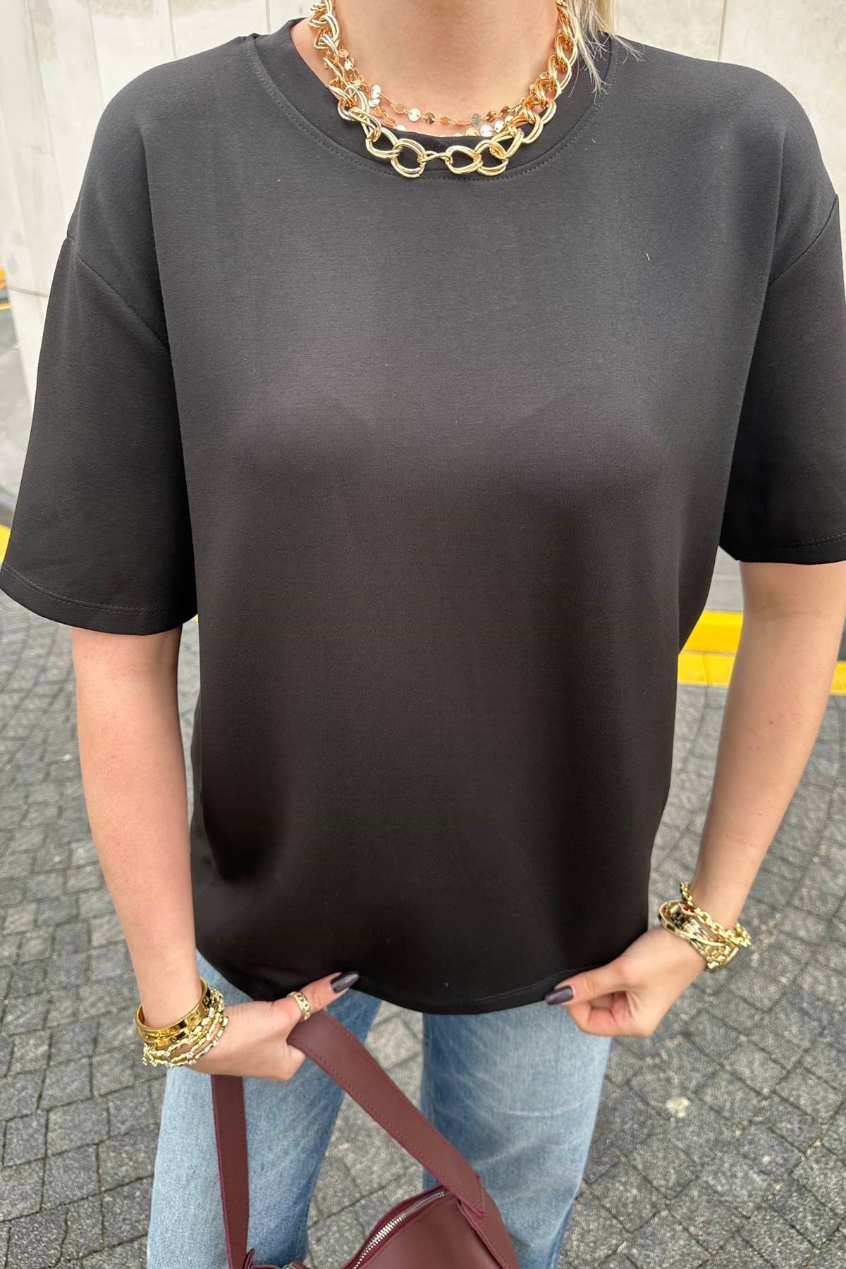 BİSİKLET YAKA MODAL TSHIRT