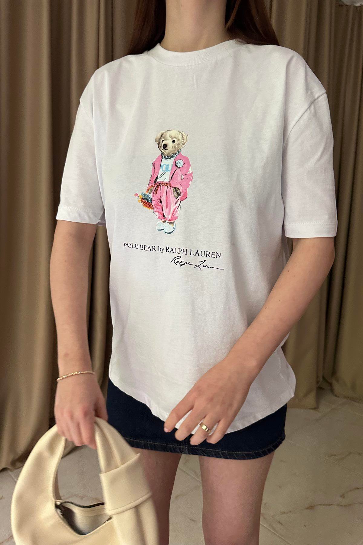 BİSİKLET YAKA NAKIŞLI TSHIRT