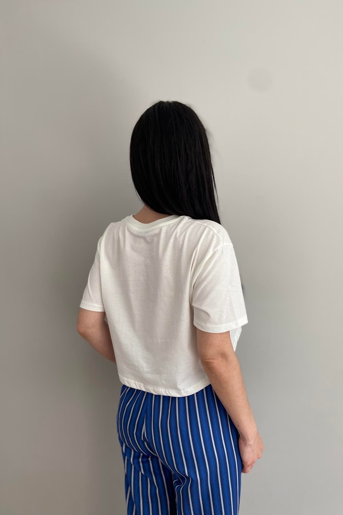 CEP DETAY CROP TSHIRT