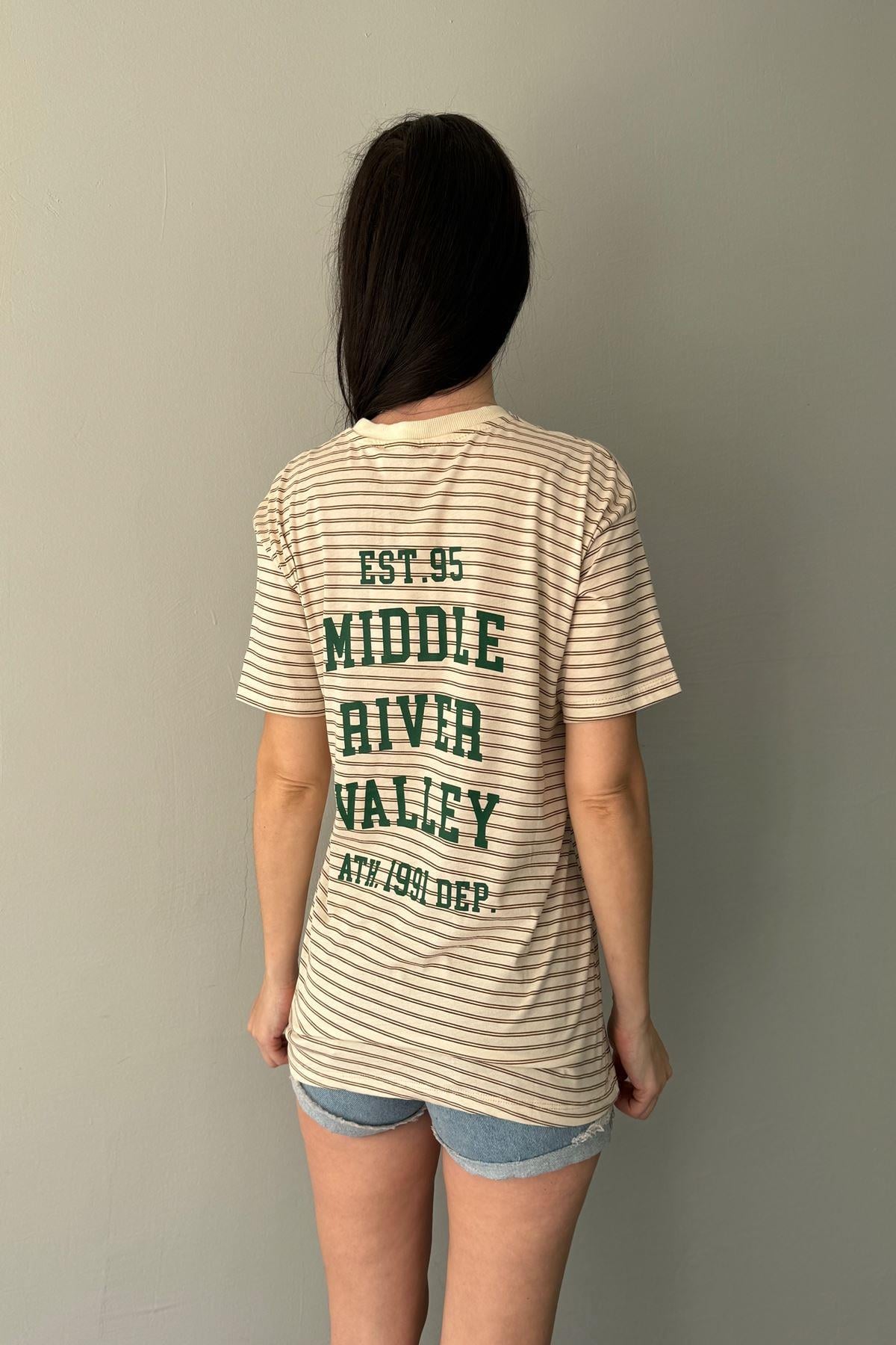 ÇİZGİ VE BASKI DETAY TSHIRT