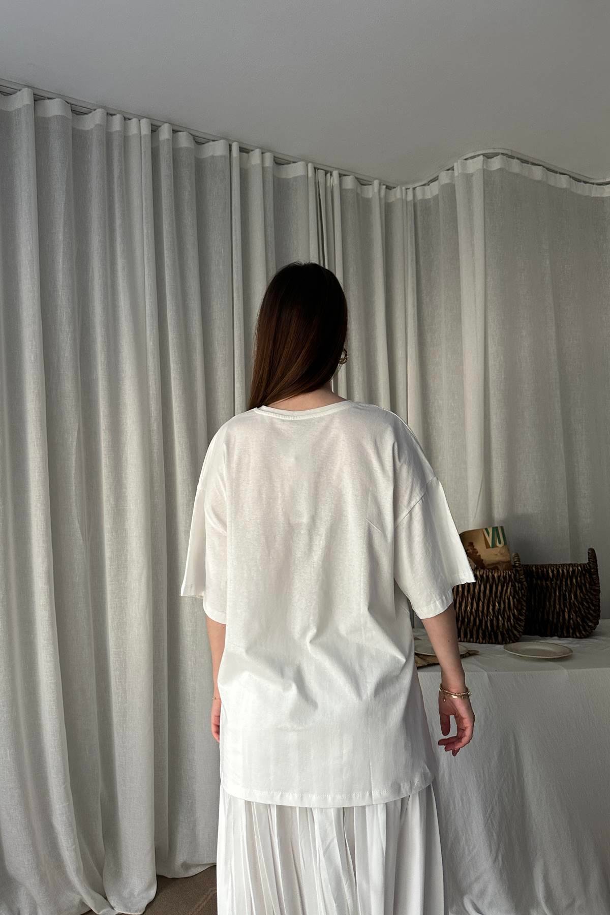 DENİZ KABUĞU BASKILI TSHIRT