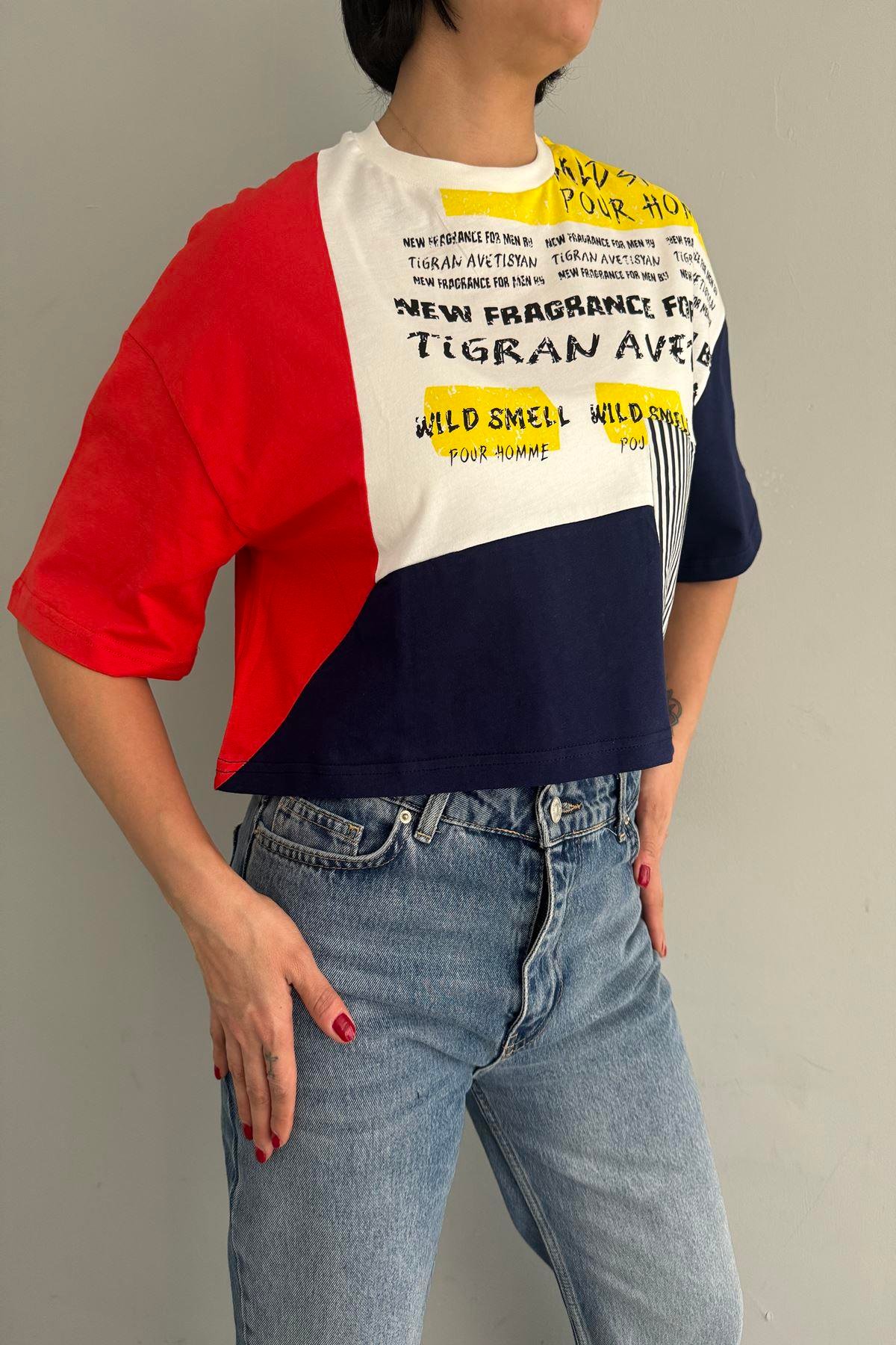 GARNİLİ BASKI DETAYLI TSHIRT