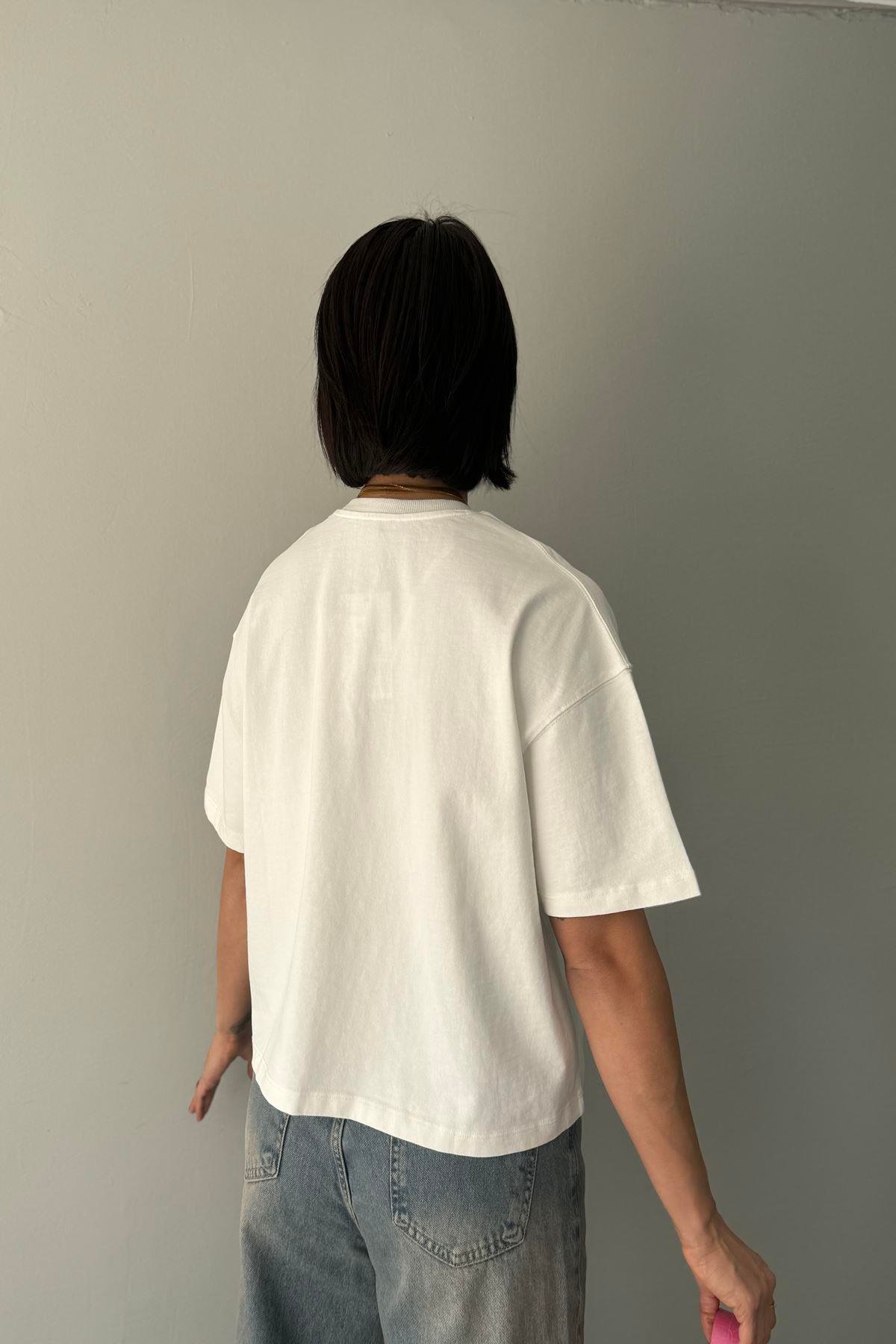 KISA KOL PAMUKLU TSHIRT