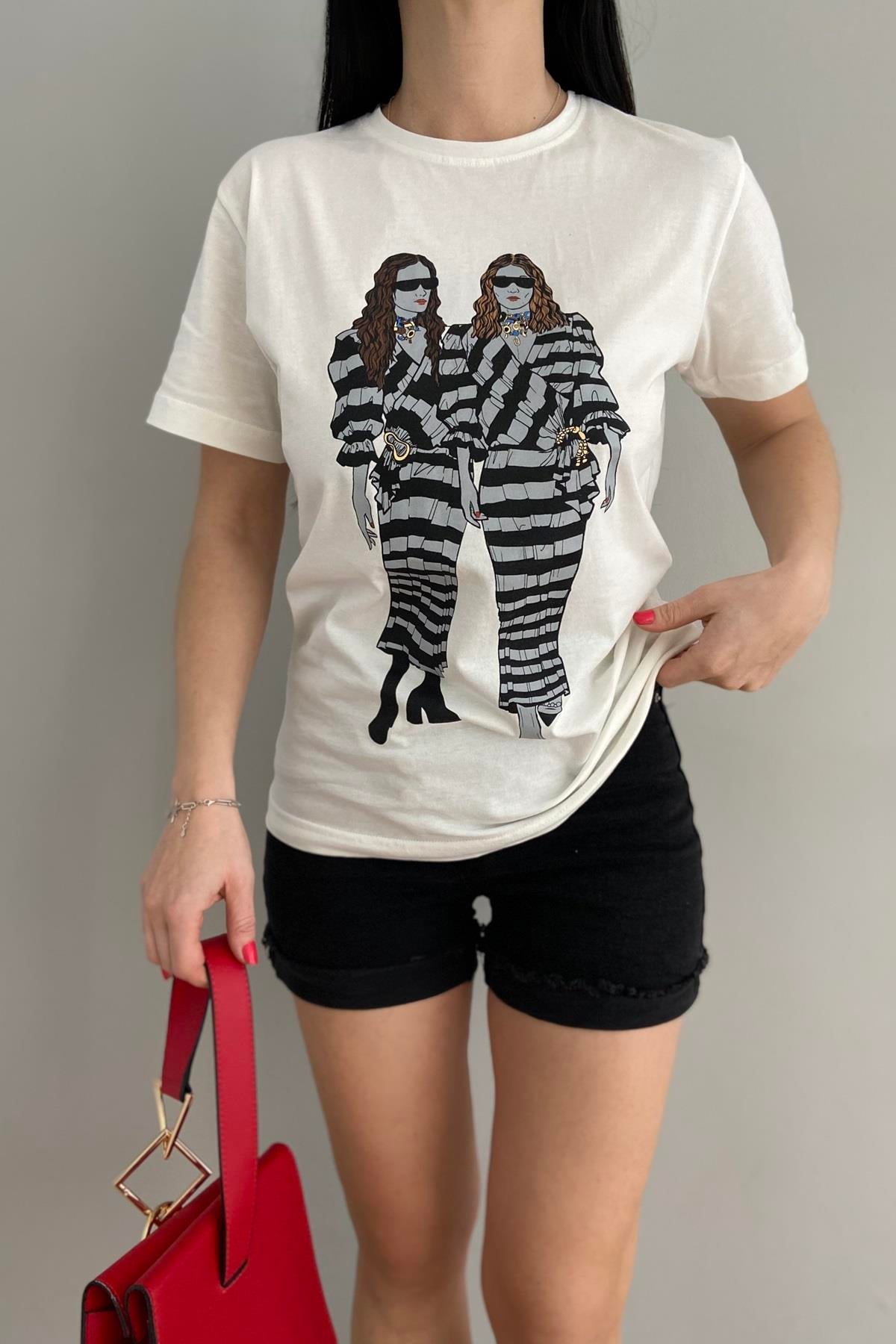 KIZ BASKILI TSHIRT