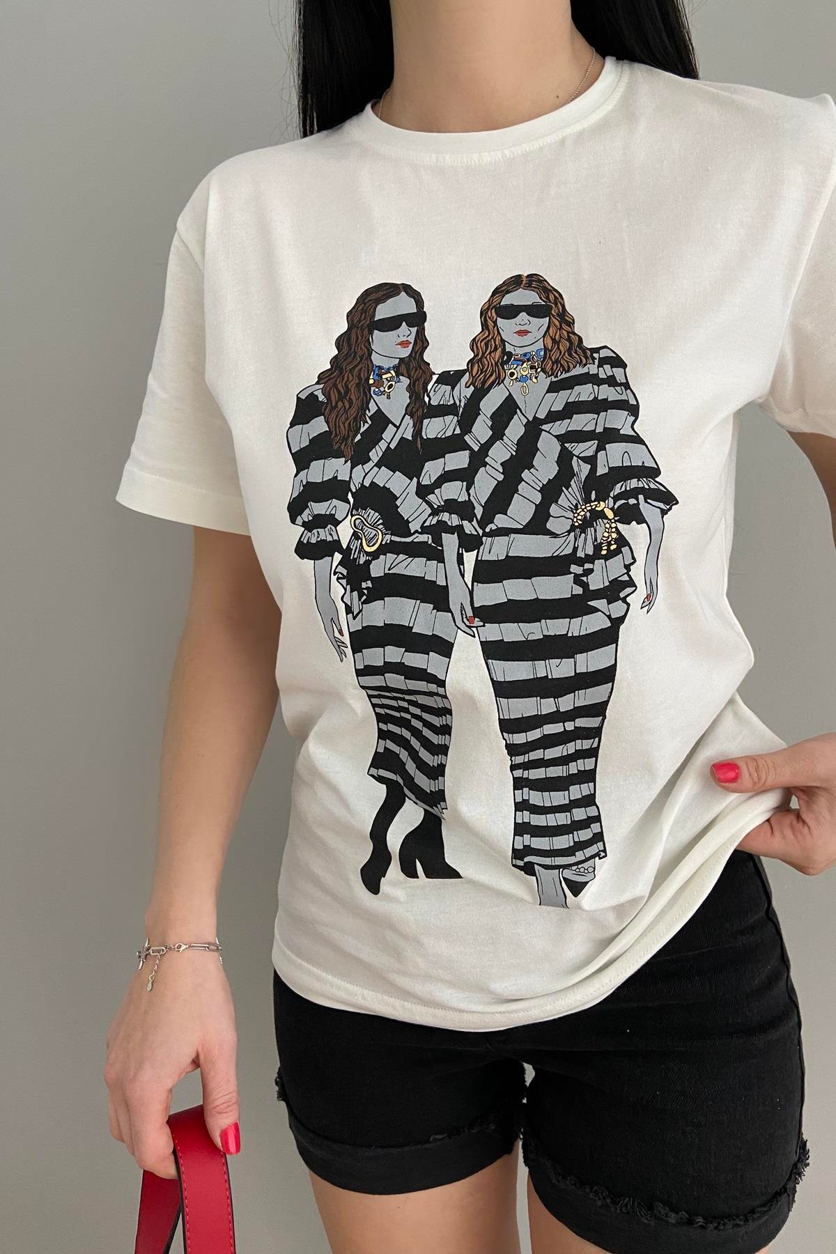 KIZ BASKILI TSHIRT