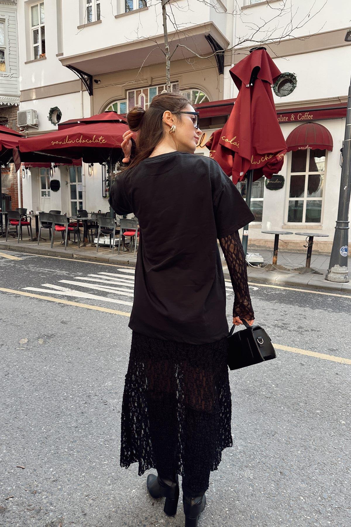 KOL DANTEL DETAY TSHIRT