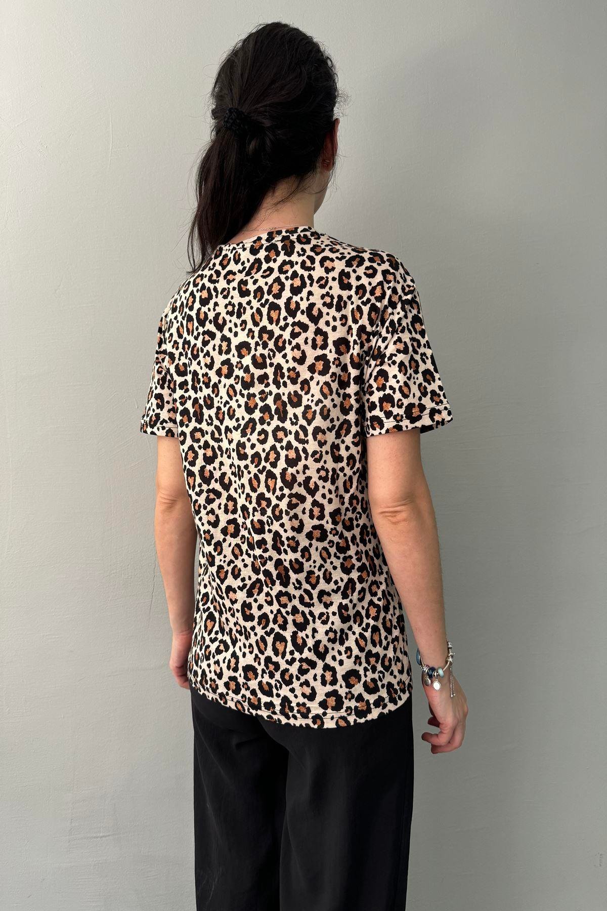 LEOPAR DESEN TSHIRT