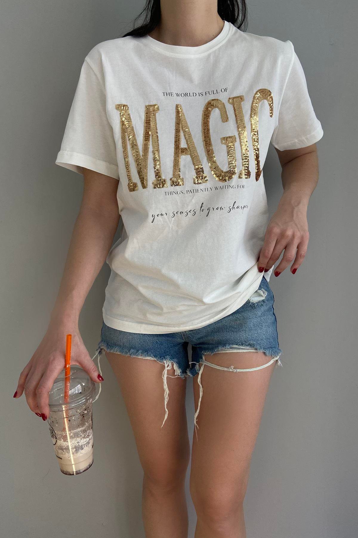 MAGİC PUL PAYET NAKIŞLI TSHIRT
