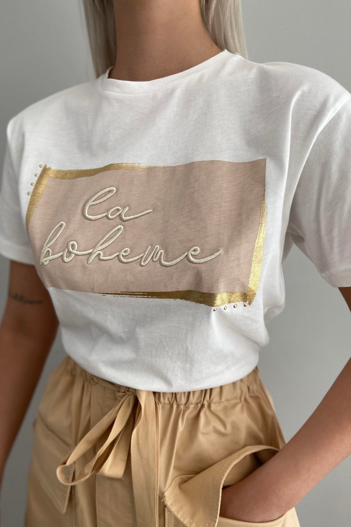 NAKIŞ DETAY TSHIRT