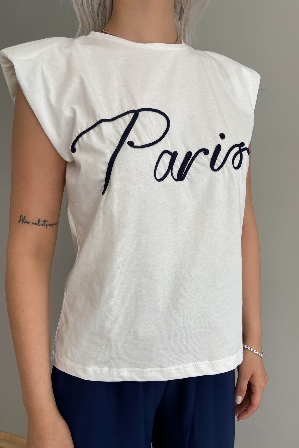 NAKIŞ DETAY VATKALI TSHIRT