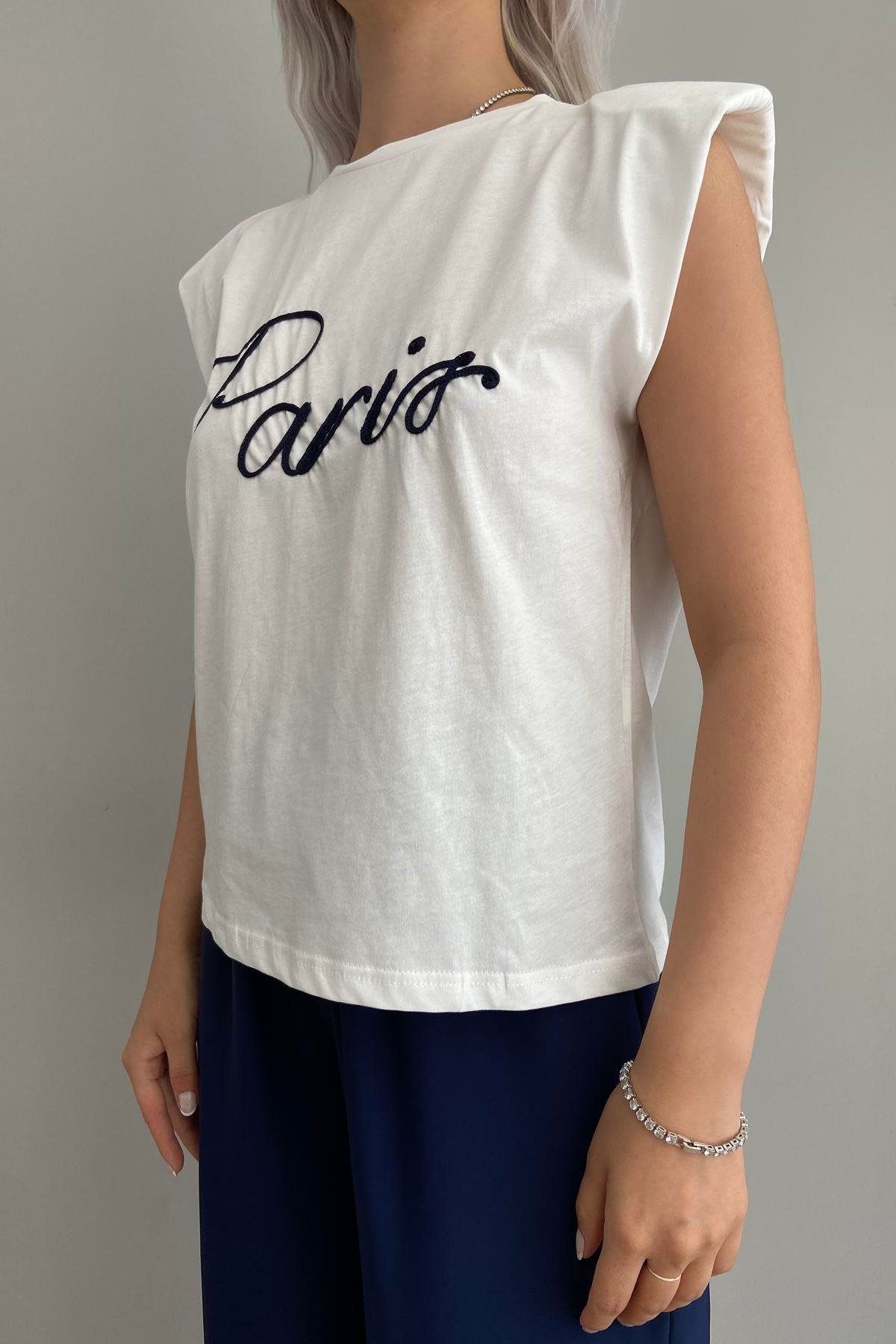 NAKIŞ DETAY VATKALI TSHIRT