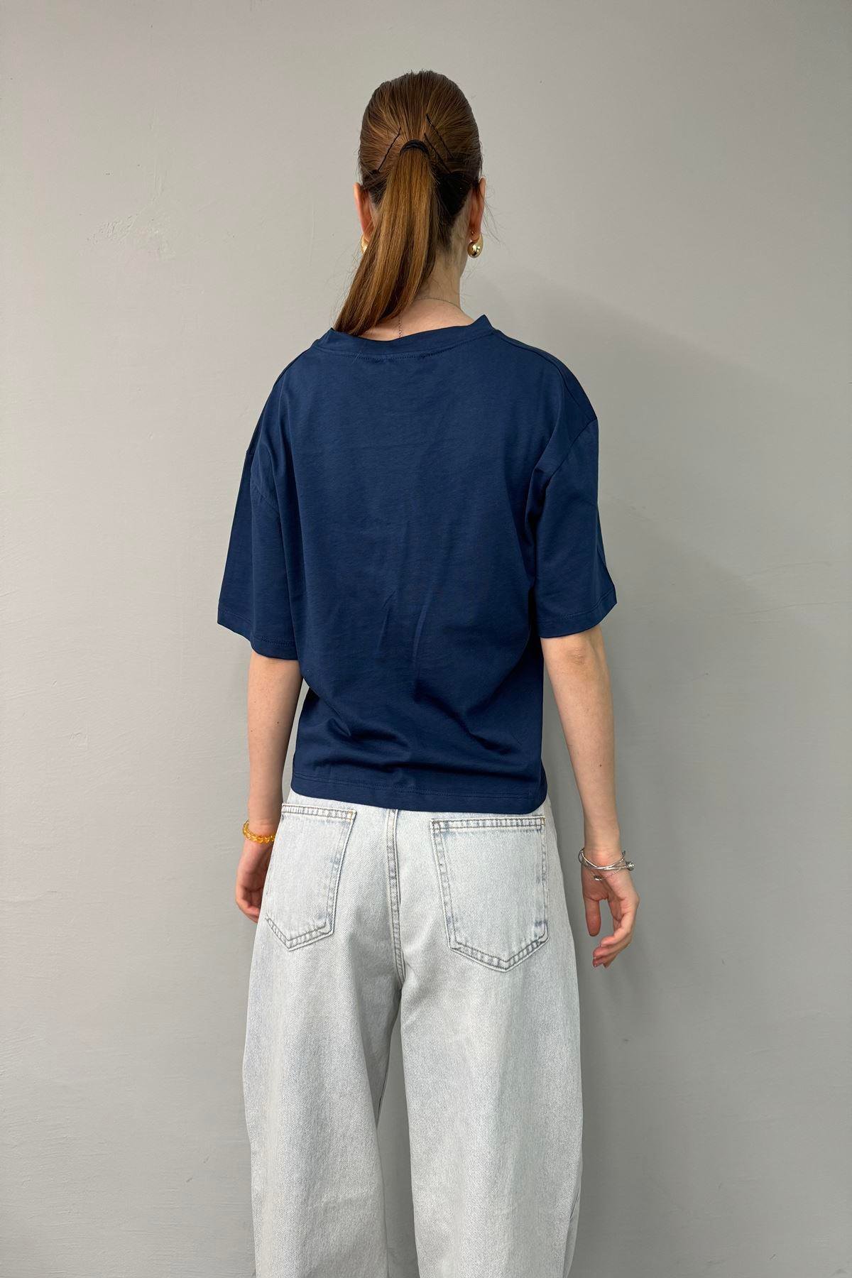 NAKIŞLI CROP TSHIRT