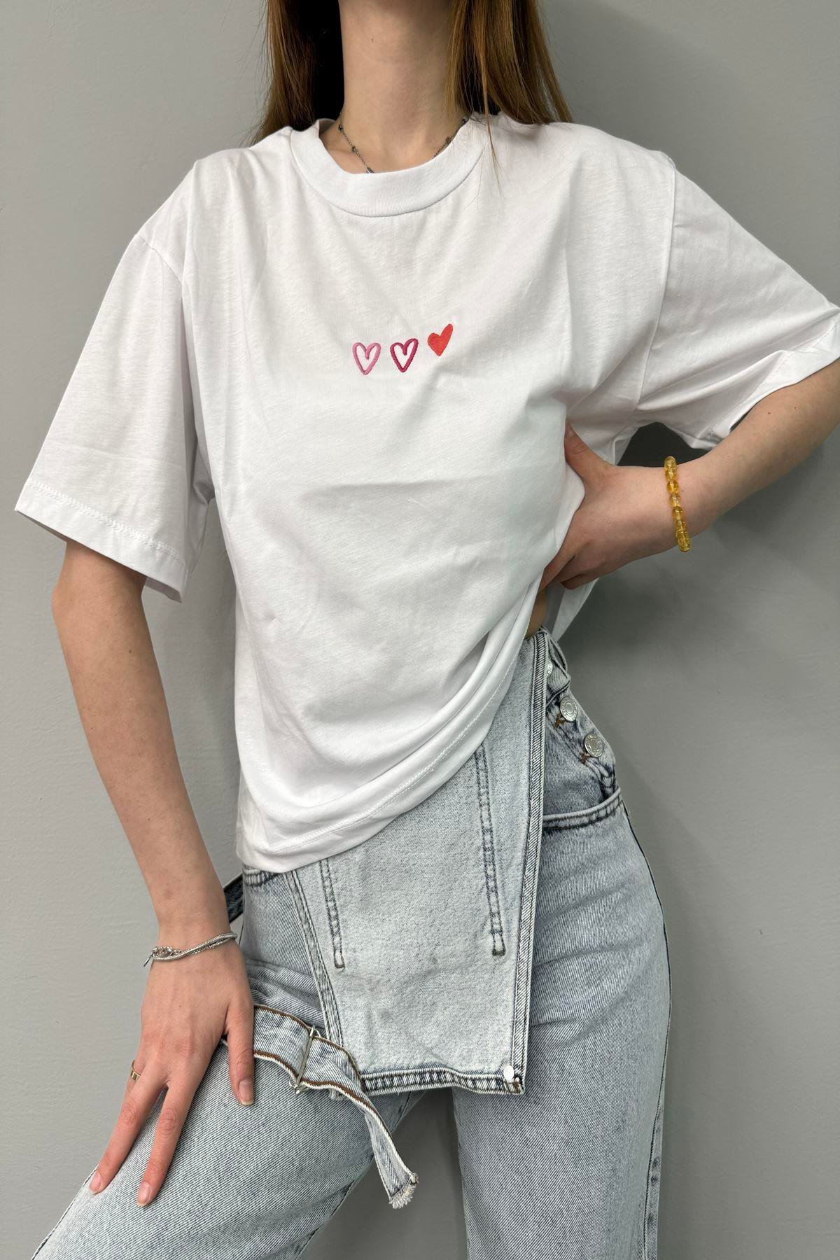 NAKIŞLI CROP TSHIRT