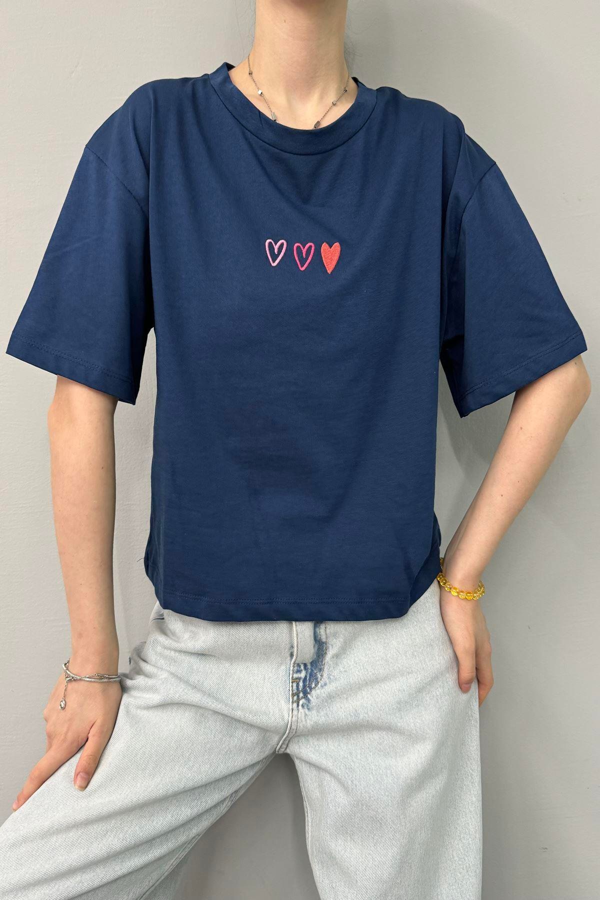 NAKIŞLI CROP TSHIRT