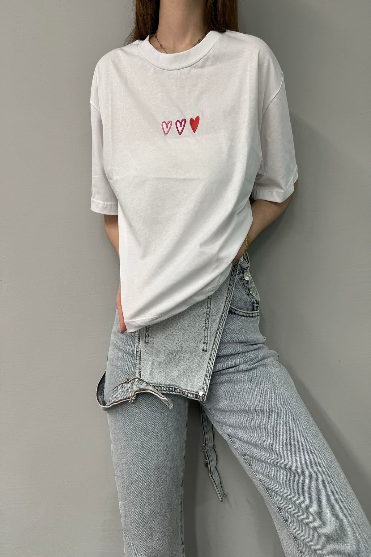 NAKIŞLI CROP TSHIRT