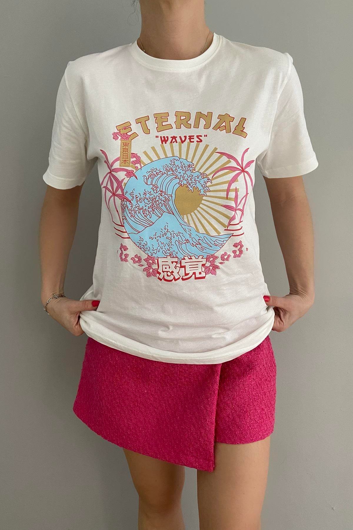 PALMİYE BASKILI TSHIRT