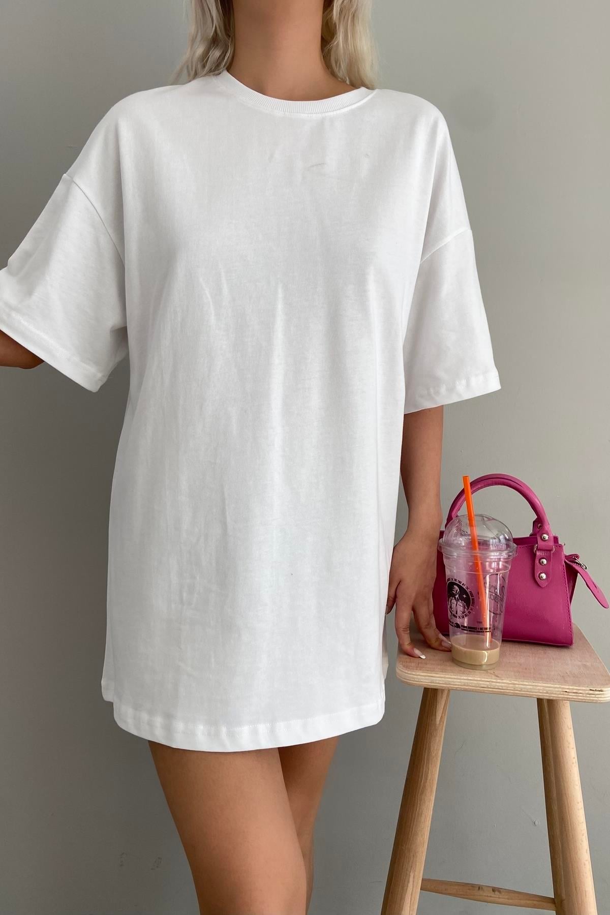 PAMUKLU OVERSİZE TSHIRT