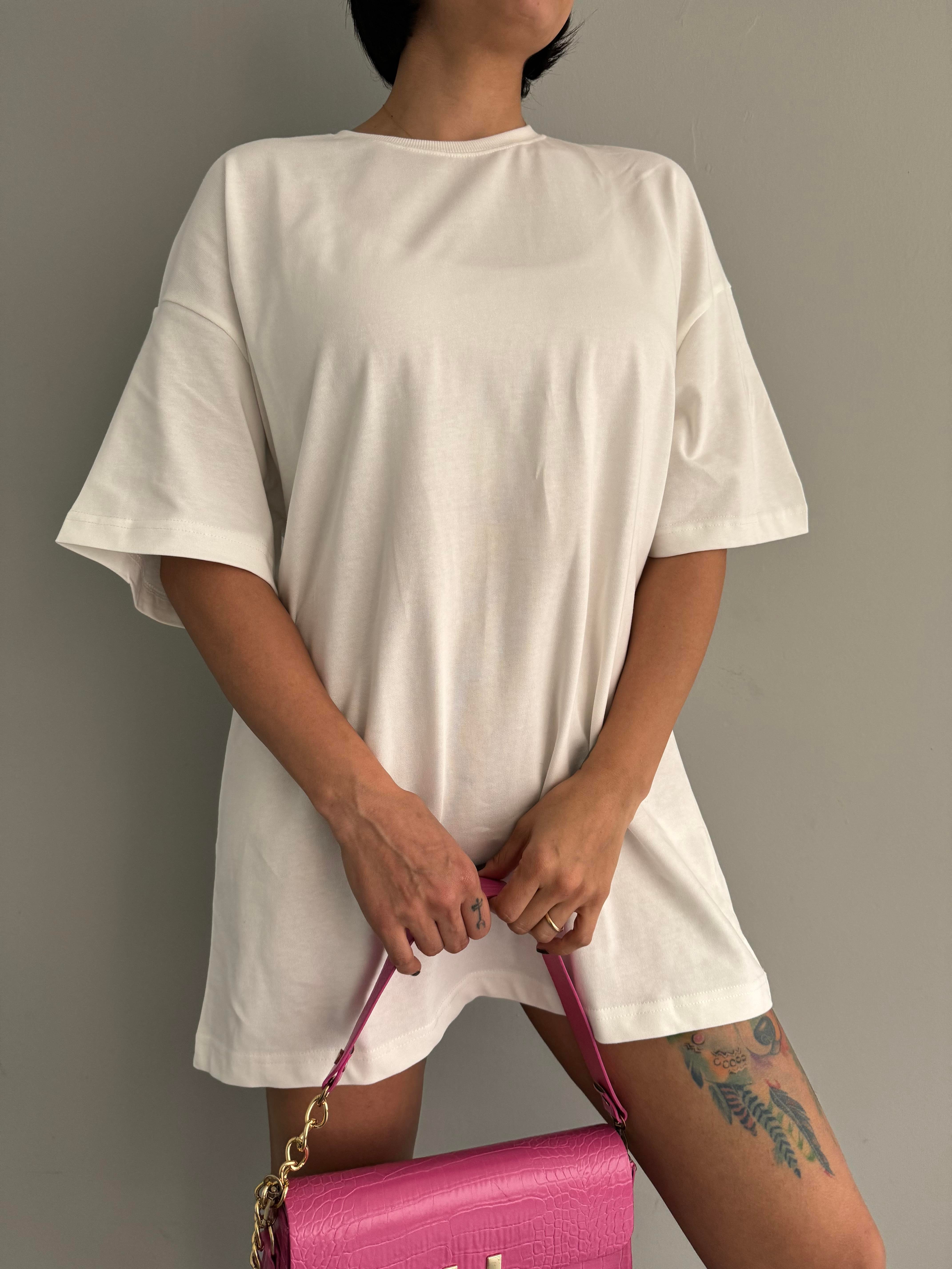 PAMUKLU OVERSİZE TSHIRT
