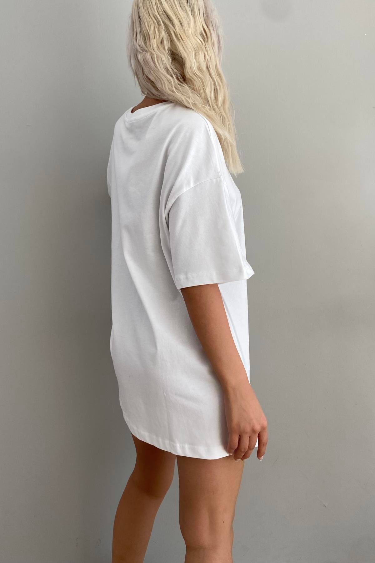 PAMUKLU OVERSİZE TSHIRT