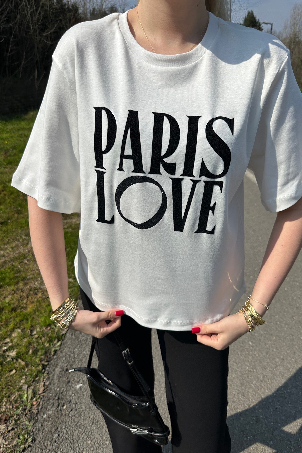PARİS LOVE BASKILI T-SHİRT