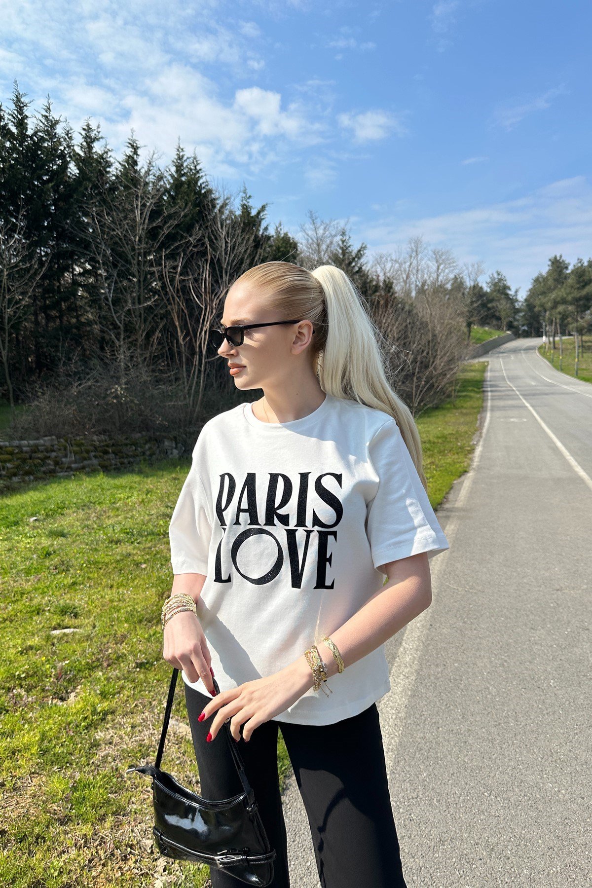 PARİS LOVE BASKILI T-SHİRT