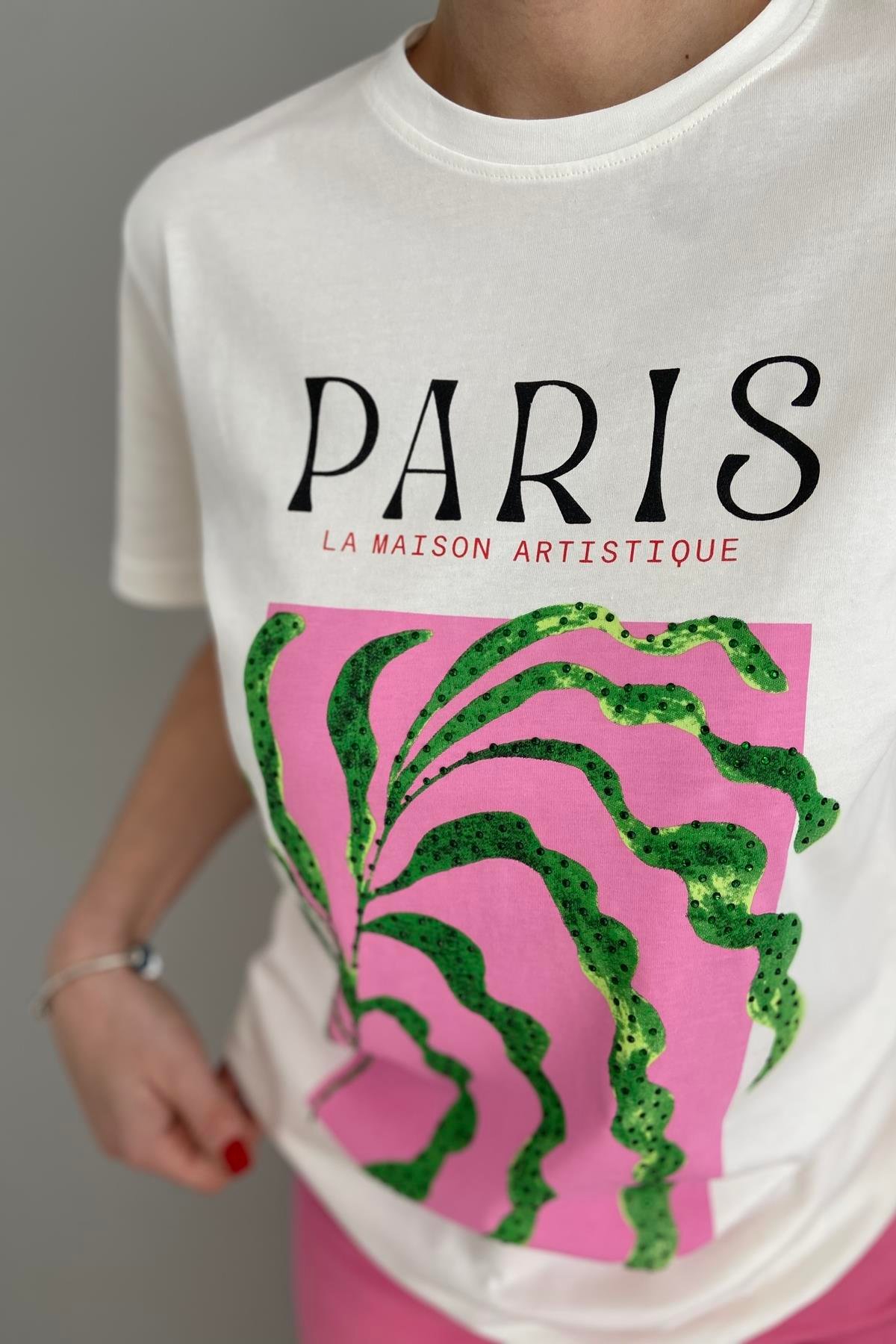 PARİS TAŞLI TSHIRT