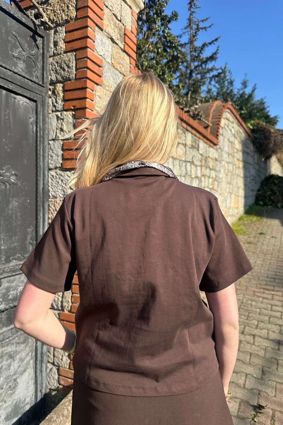 POLO YAKA FULAR DETAY TSHIRT