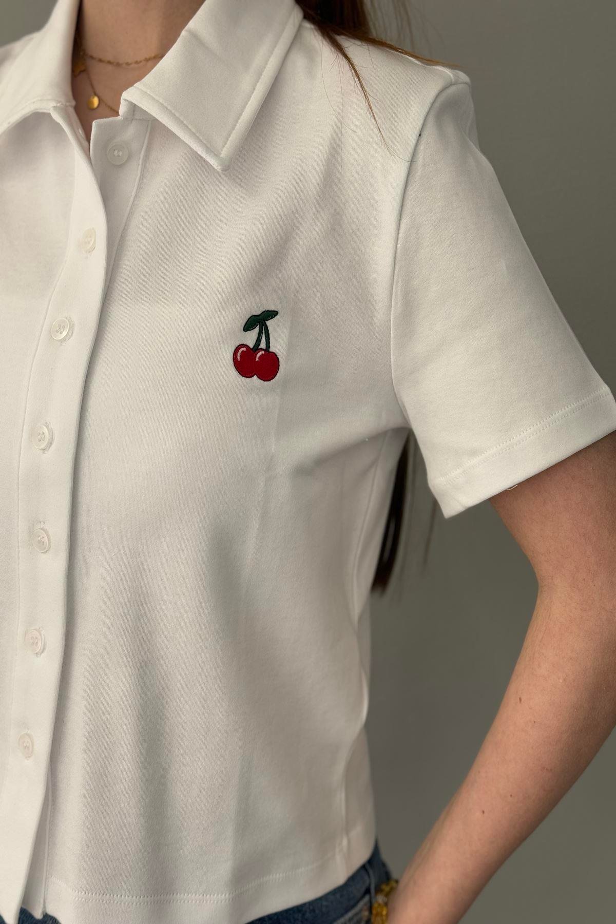 POLO YAKA NAKIŞ DETAYLI TSHIRT