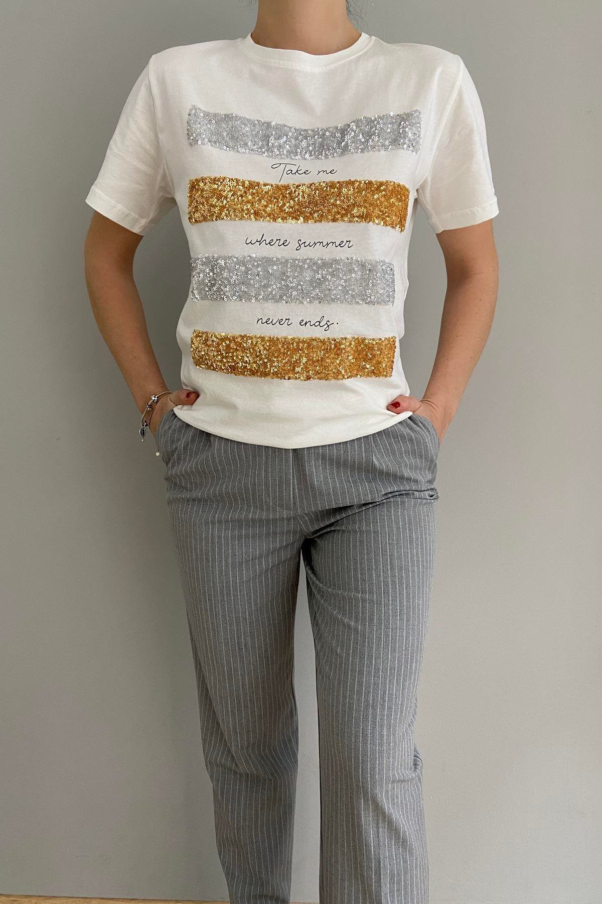 TAKE ME PUL PAYET TSHIRT