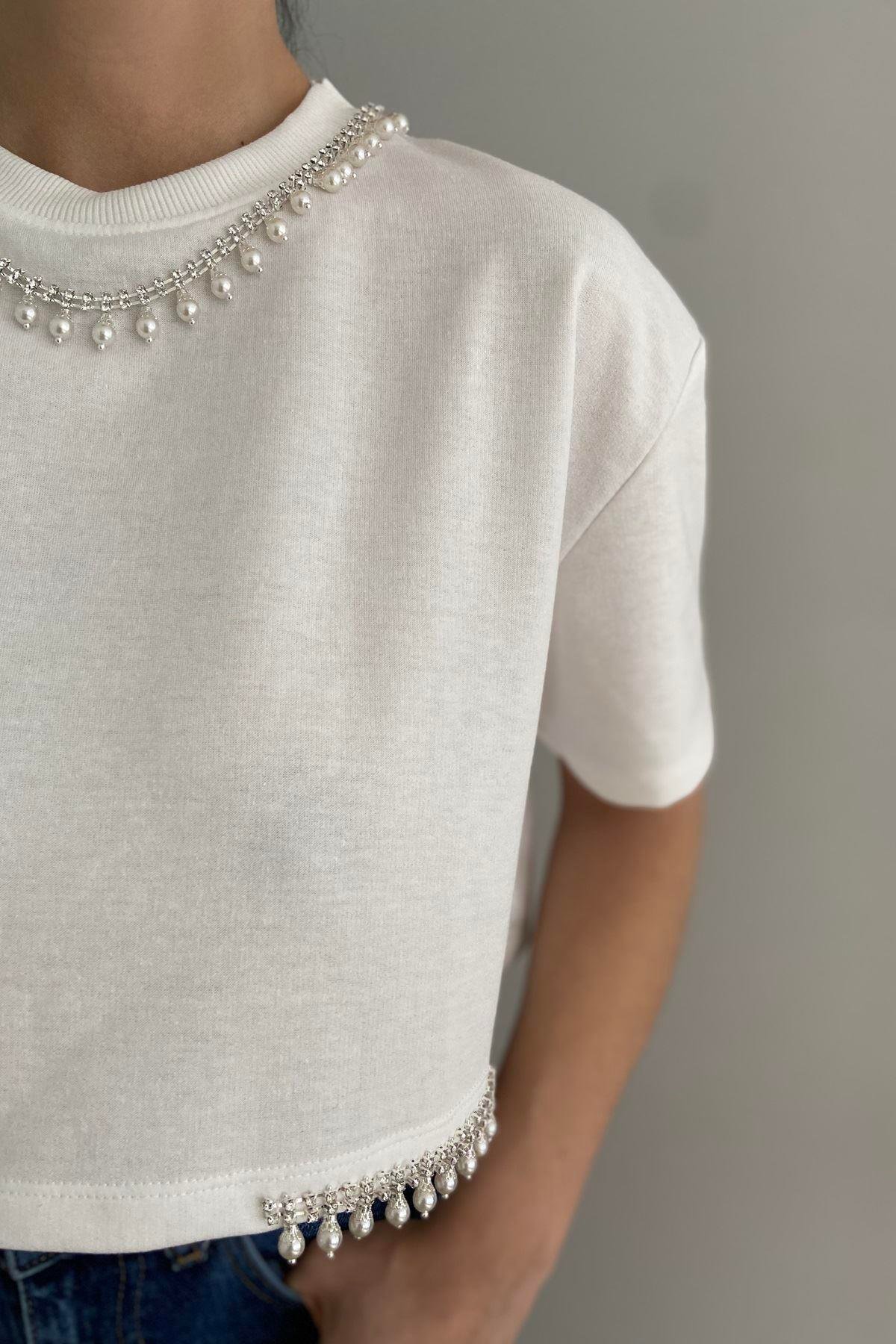 TAŞ DETAYLI TSHIRT