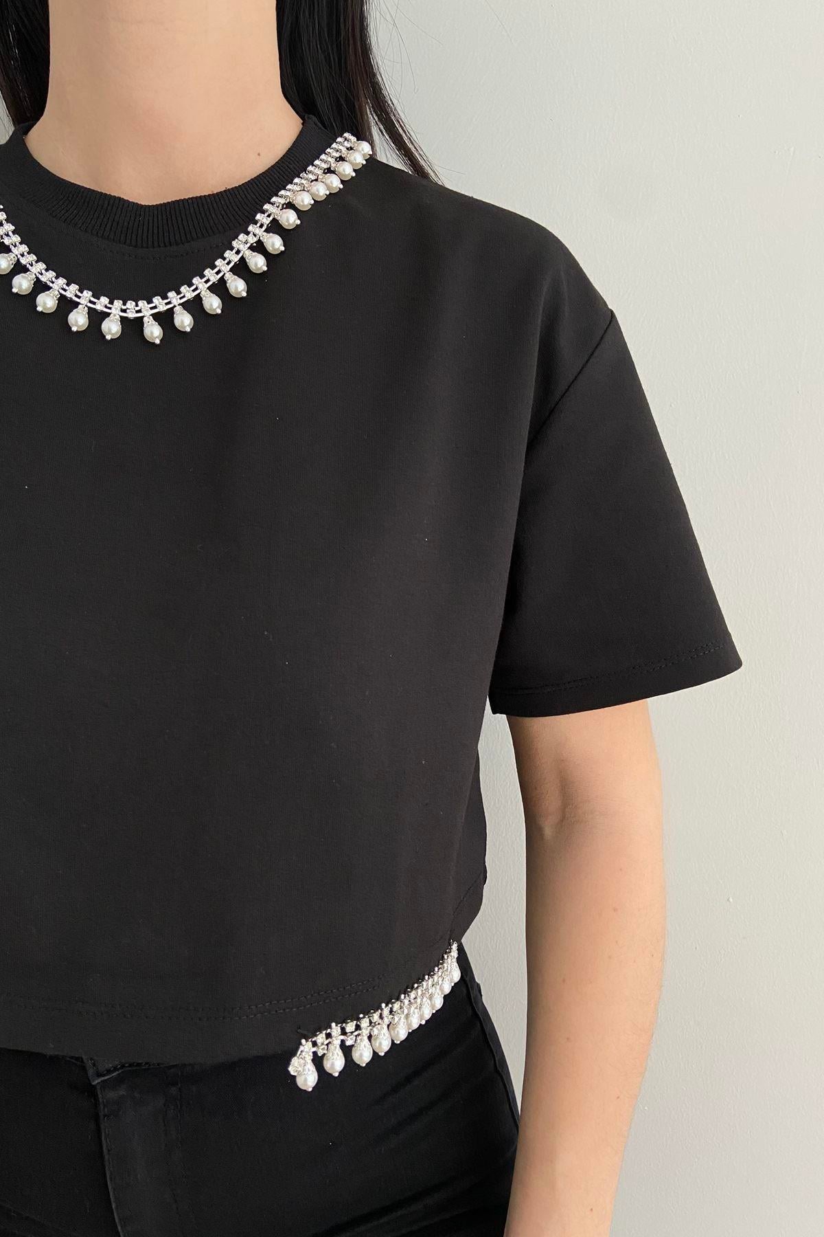 TAŞ DETAYLI TSHIRT
